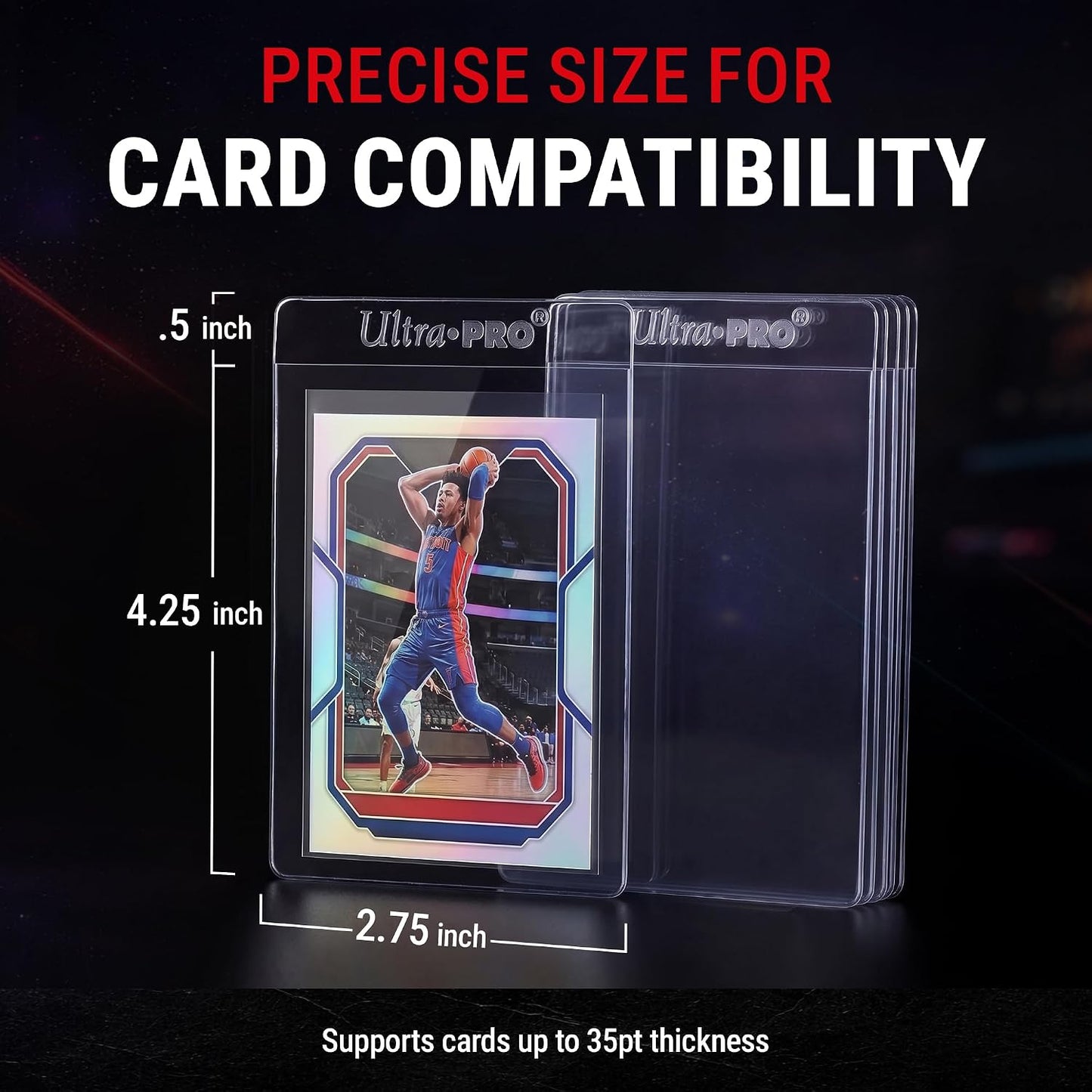 Ultra PRO Clear Card Sleeves for 3 3/16" x 4 1/4" Trading Cards, Fits Standard