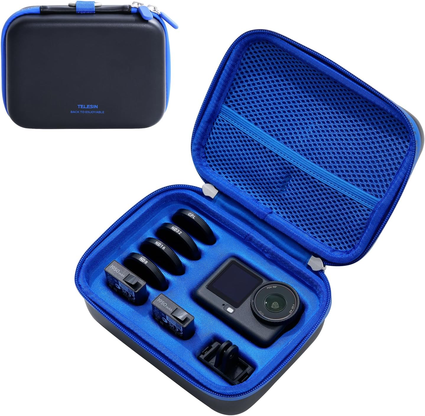 TELESIN Compact Camera Case for DJI Osmo Action Accessories Black Size NEW