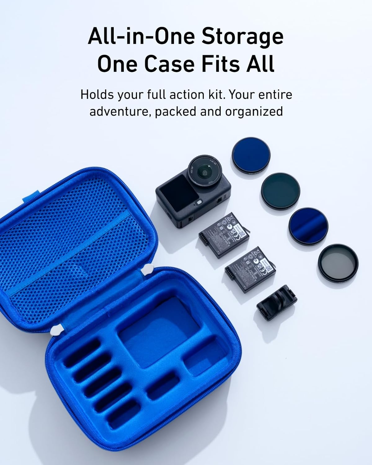 TELESIN Compact Camera Case for DJI Osmo Action Accessories Black Size NEW
