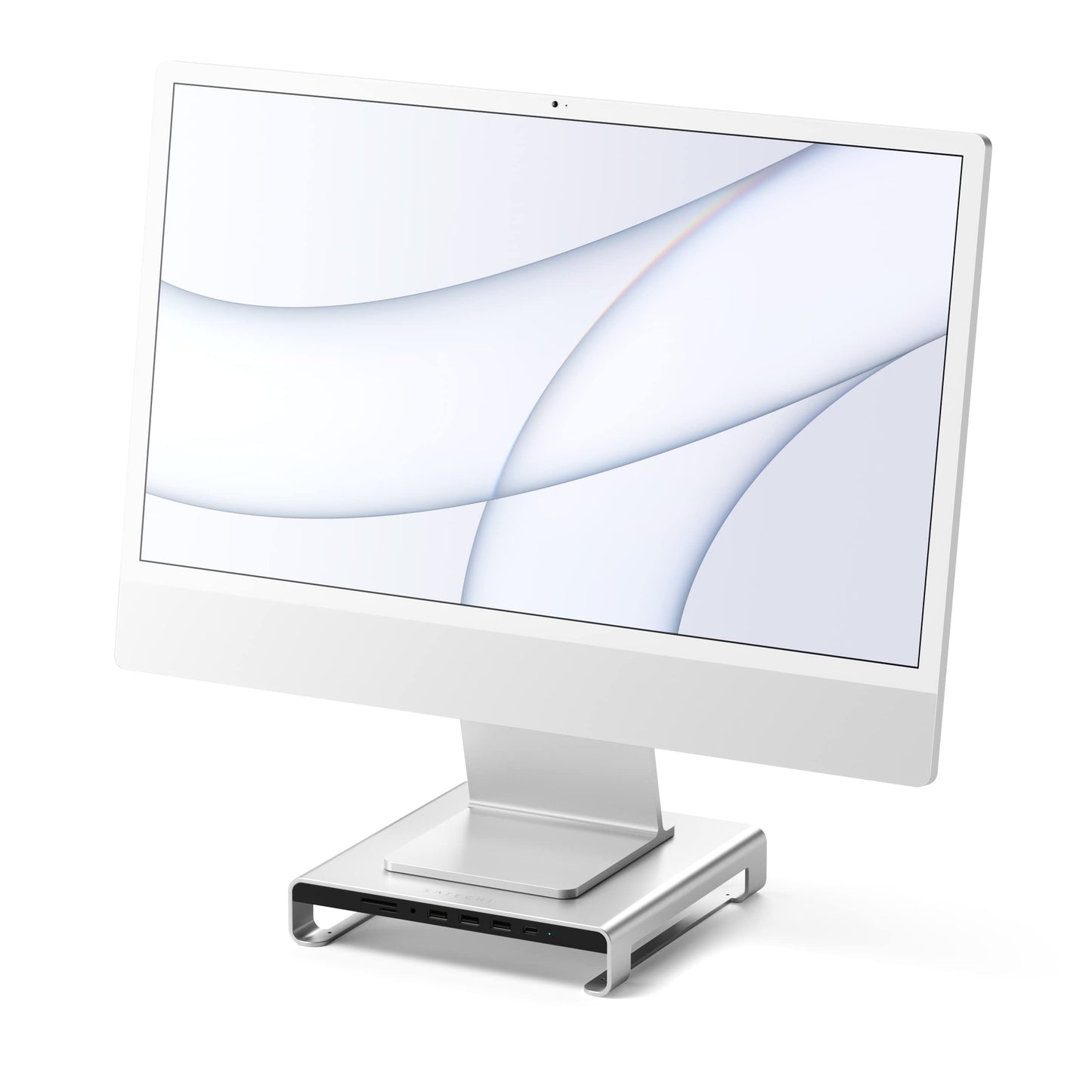 Satechi Type-C Aluminum Monitor Stand Hub with USB-C Data & USB 3.0 Ports, NEW