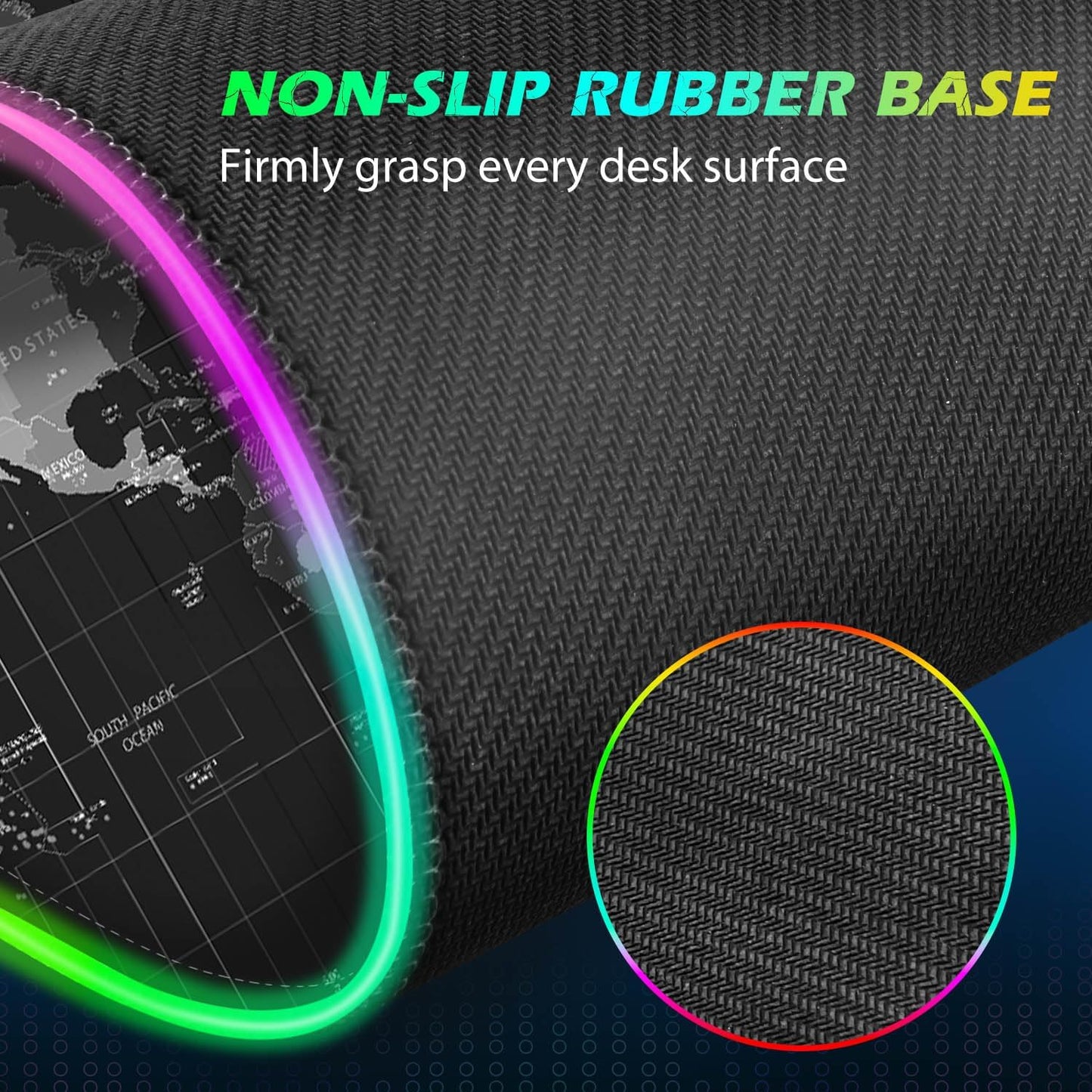 Large RGB Wireless Charging Mouse Pad for PC & Laptop, 80x30cm Black Size DEMO