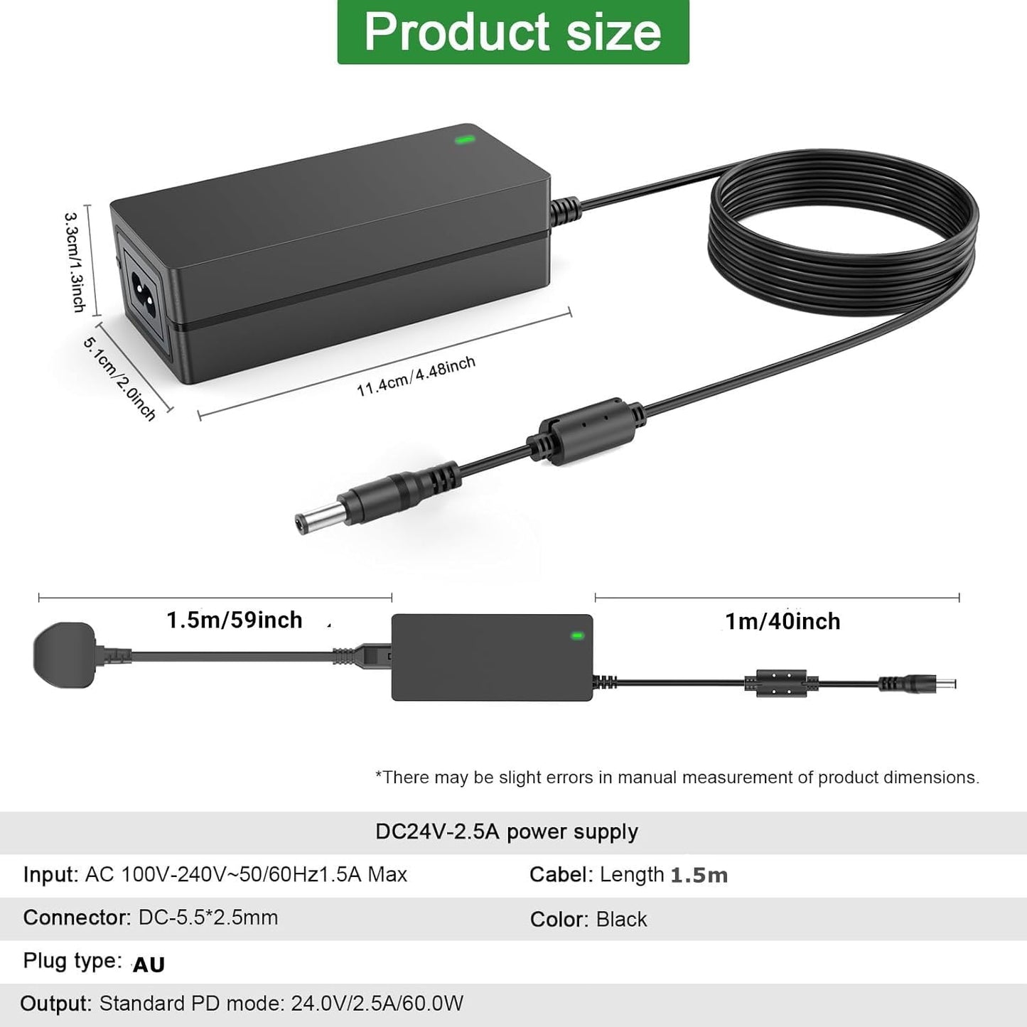 24V AC AC Adapters Power Adapter Transformer for Laptops & Computers in DEMO