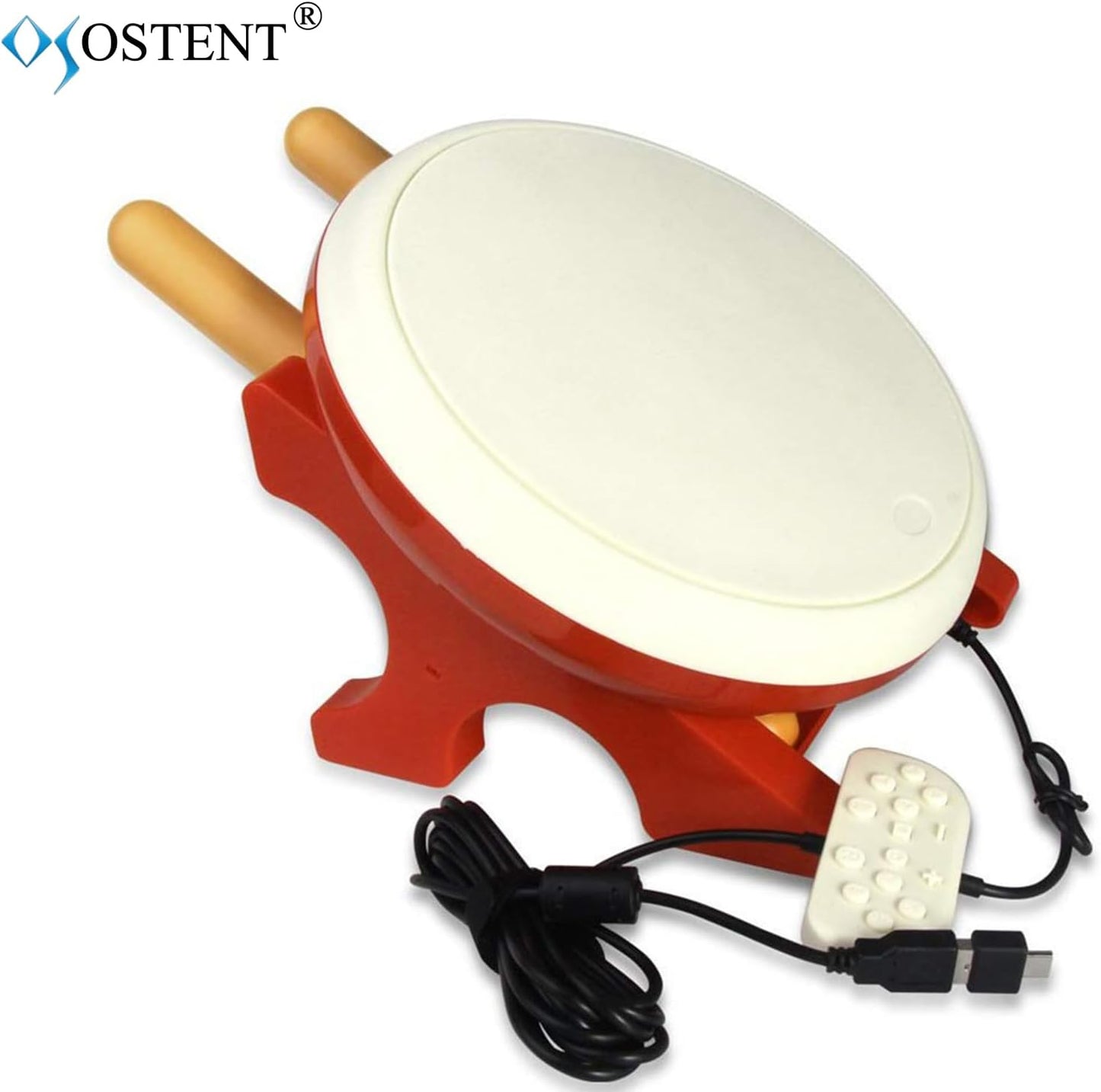 Taiko Drum Red Controllers with Sticks for Nintendo DEMO - Authentic DEMO