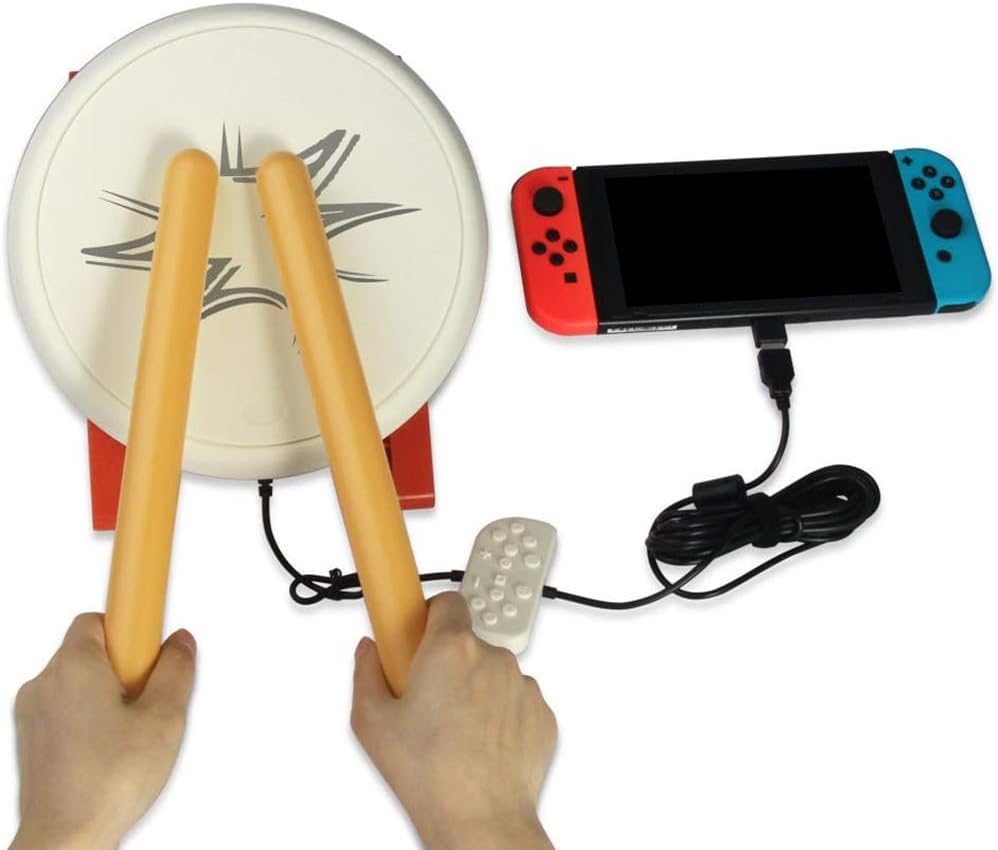 Taiko Drum Red Controllers with Sticks for Nintendo DEMO - Authentic DEMO