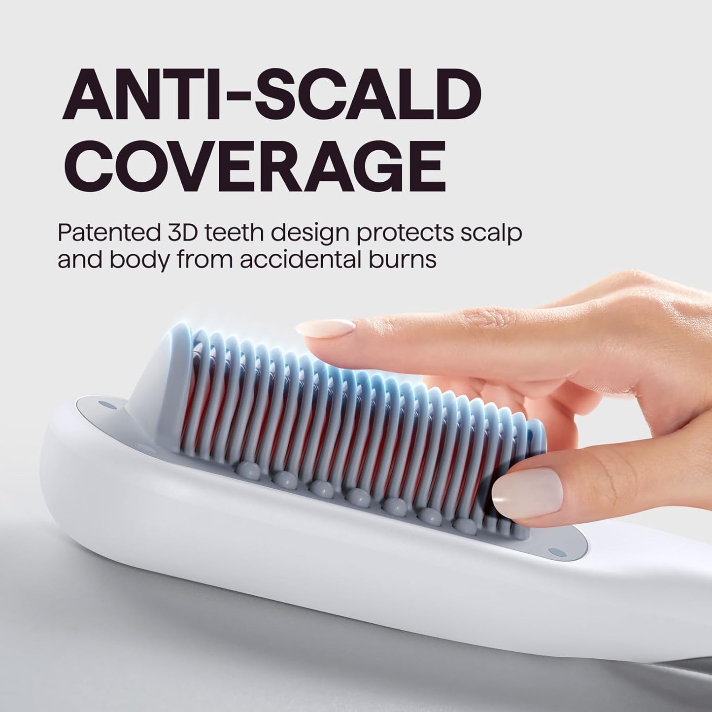 wavytalk 3-in-1 Ceramic Steam Hair Straightener Brush for Smooth, Shine DEMO