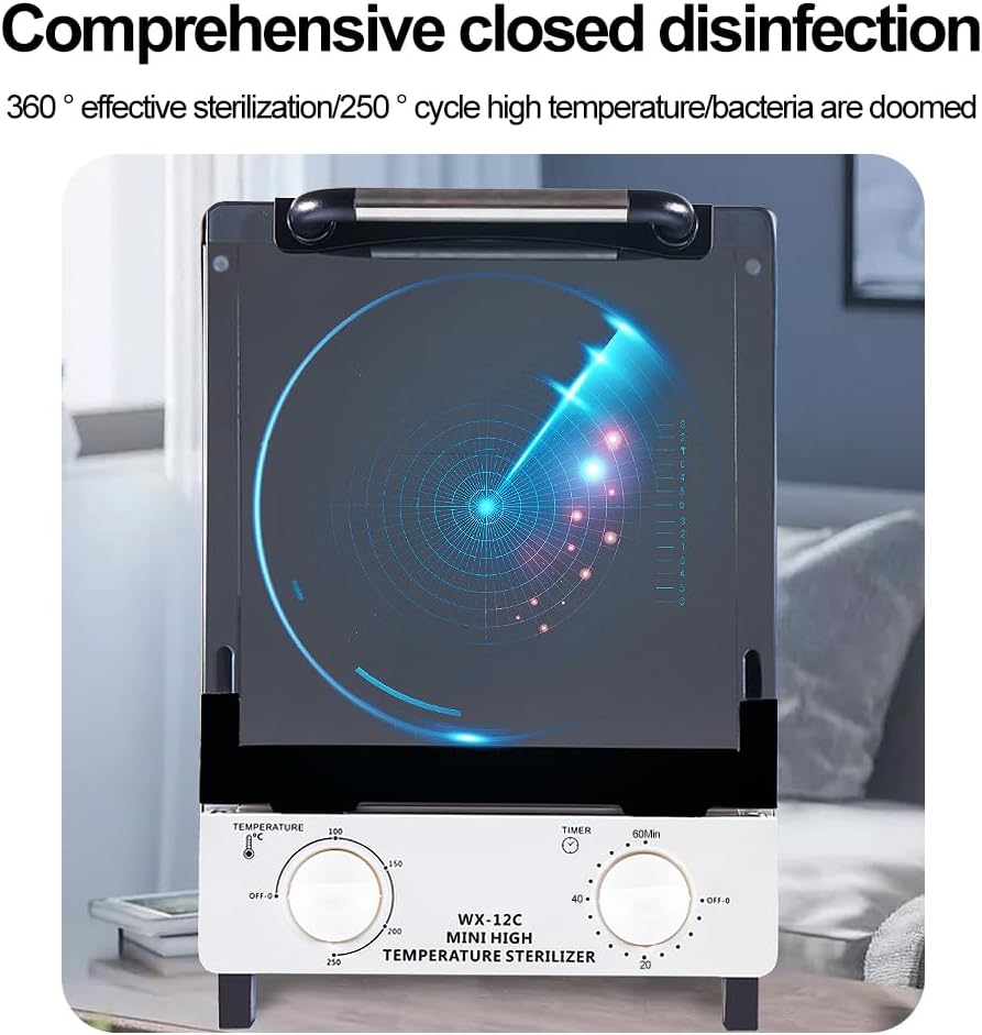 8L White Double Deck Nail Tool Sterilizer with High Temperature Cleaning DEMO