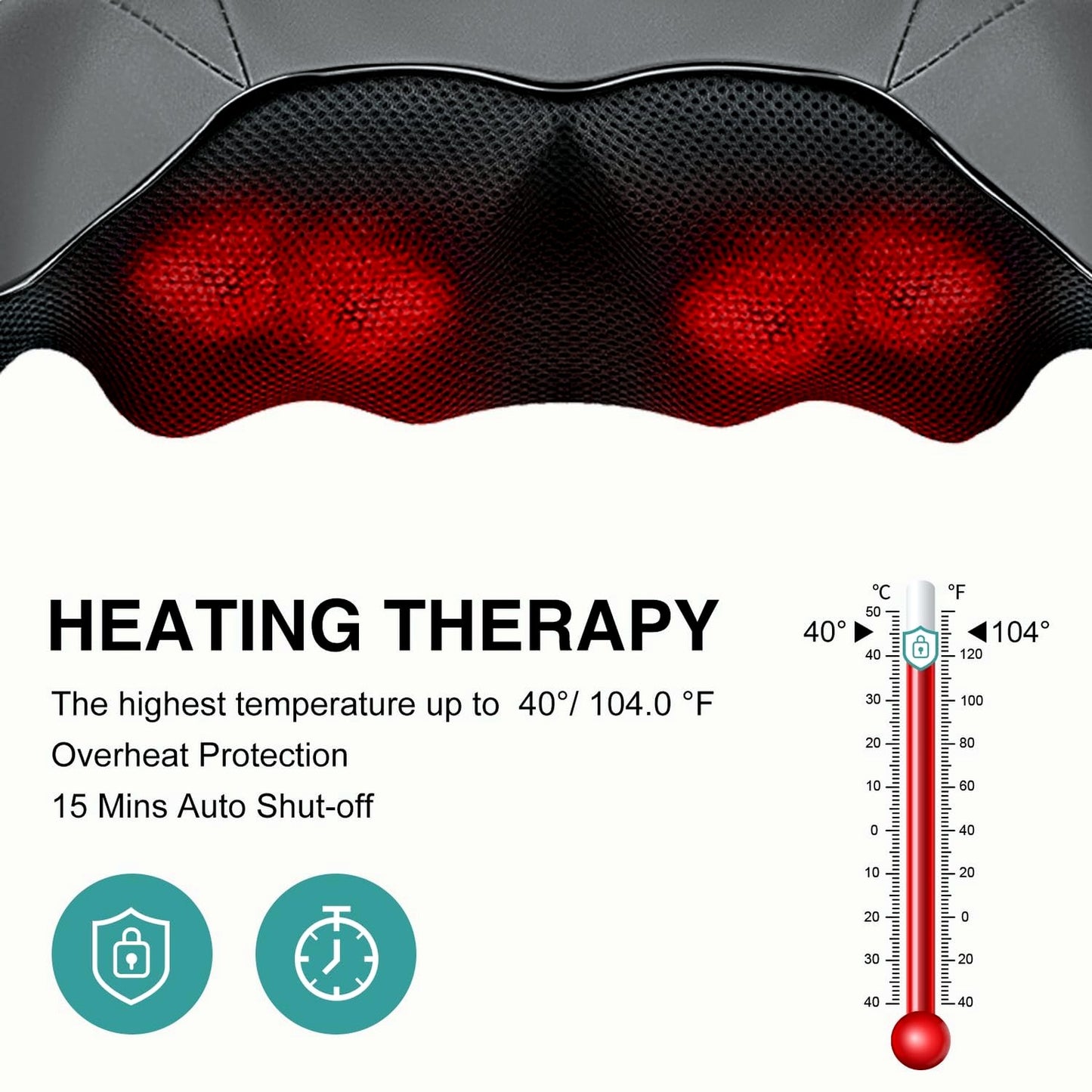 Nekteck Electric Deep Tissue Neck and Back Massager with Soothing Heat DEMO