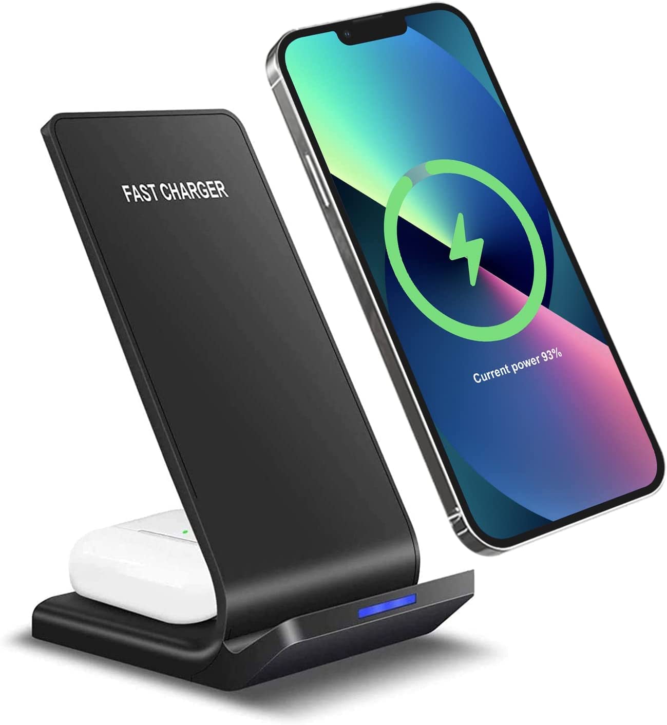 Powerful 2-in-1 Wireless Charging Station for iPhone & Android - 15W Fast DEMO