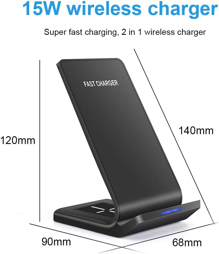 Powerful 2-in-1 Wireless Charging Station for iPhone & Android - 15W Fast DEMO