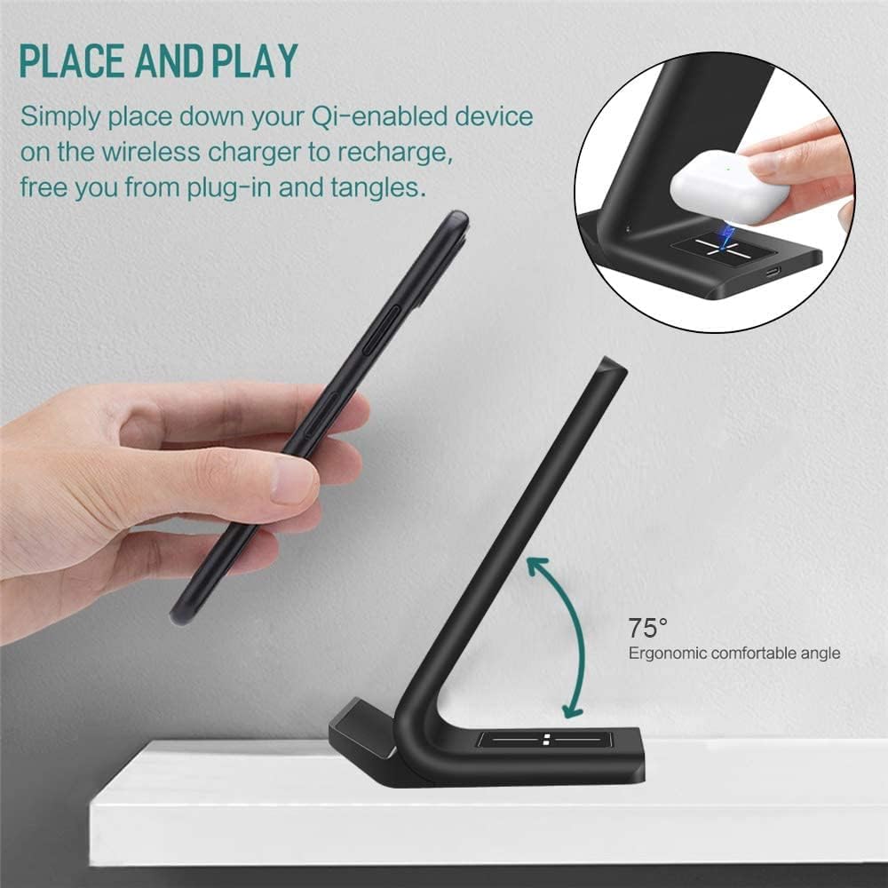 Powerful 2-in-1 Wireless Charging Station for iPhone & Android - 15W Fast DEMO