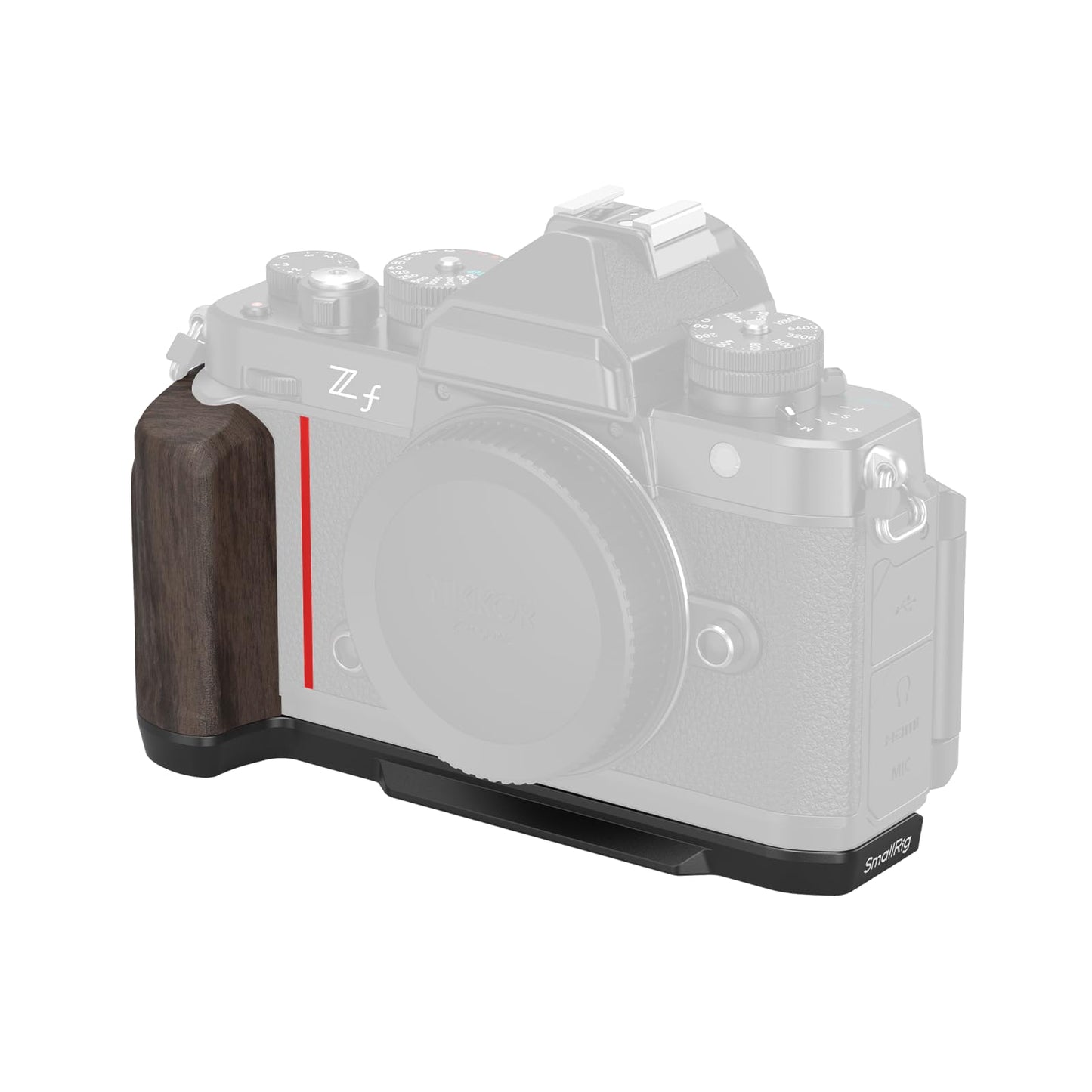 SMALLRIG L-Shape Wooden Handgrip Holder for Nikon Z Camera Retro-Style Black NEW