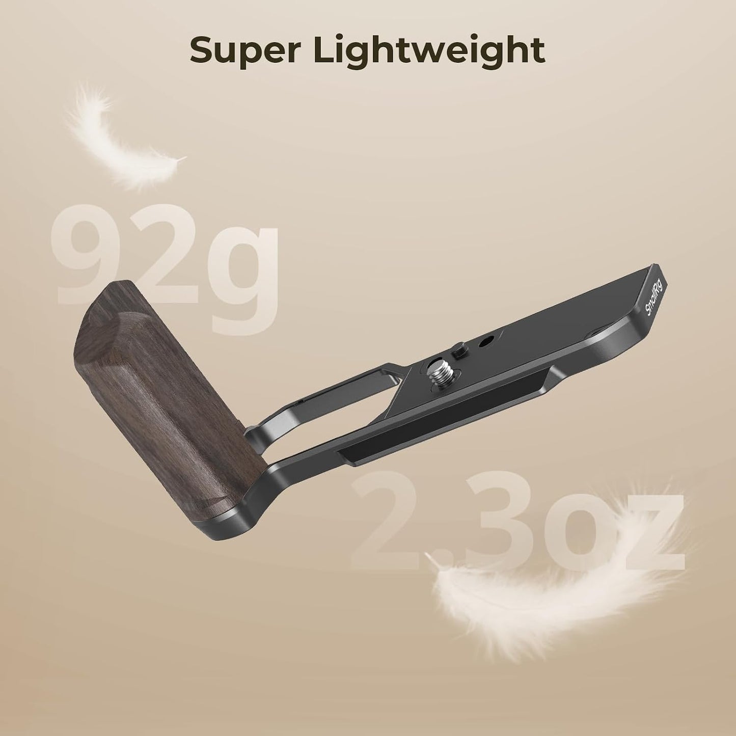 SMALLRIG L-Shape Wooden Handgrip Holder for Nikon Z Camera Retro-Style Black NEW