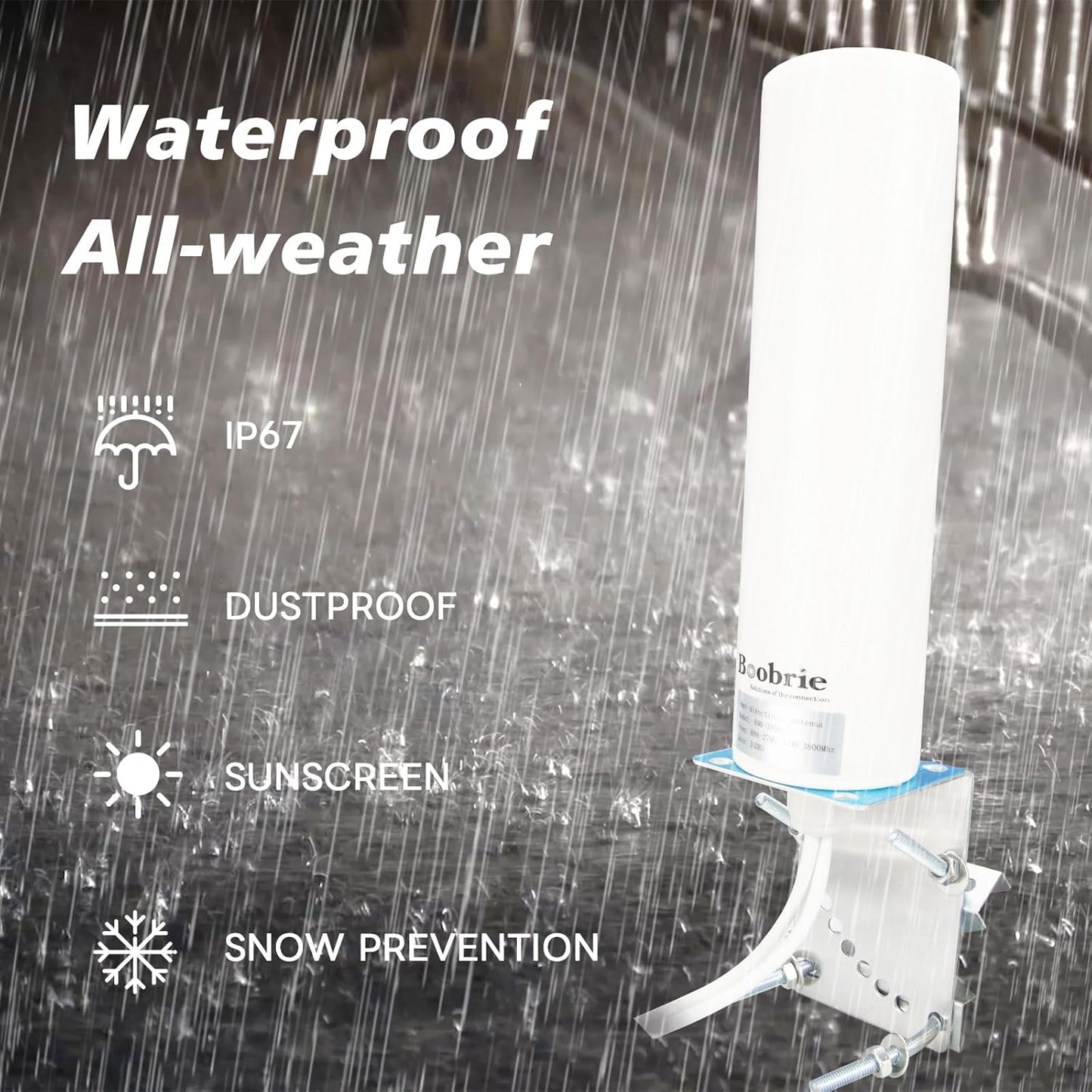 Boobrie Outdoor WiFi Antenna High Gain 10dBi 4G 5G LTE Omni Networking NEW