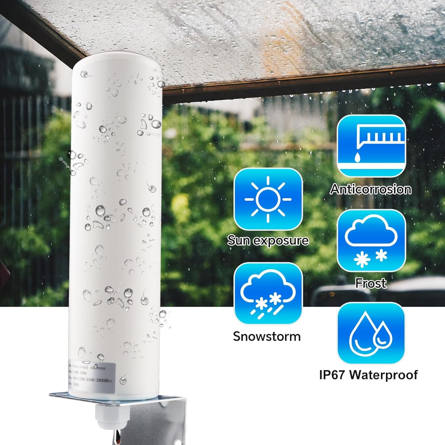 Boobrie Outdoor WiFi Antenna High Gain 10dBi 4G 5G LTE Omni Networking NEW