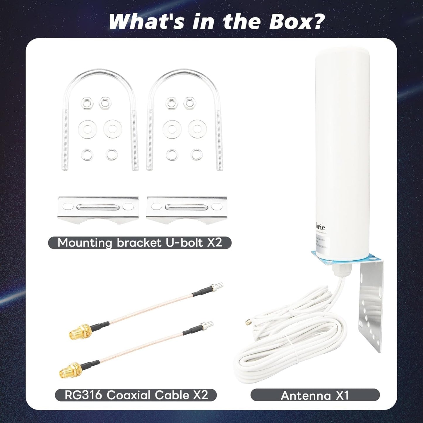 Boobrie Outdoor WiFi Antenna High Gain 10dBi 4G 5G LTE Omni Networking NEW
