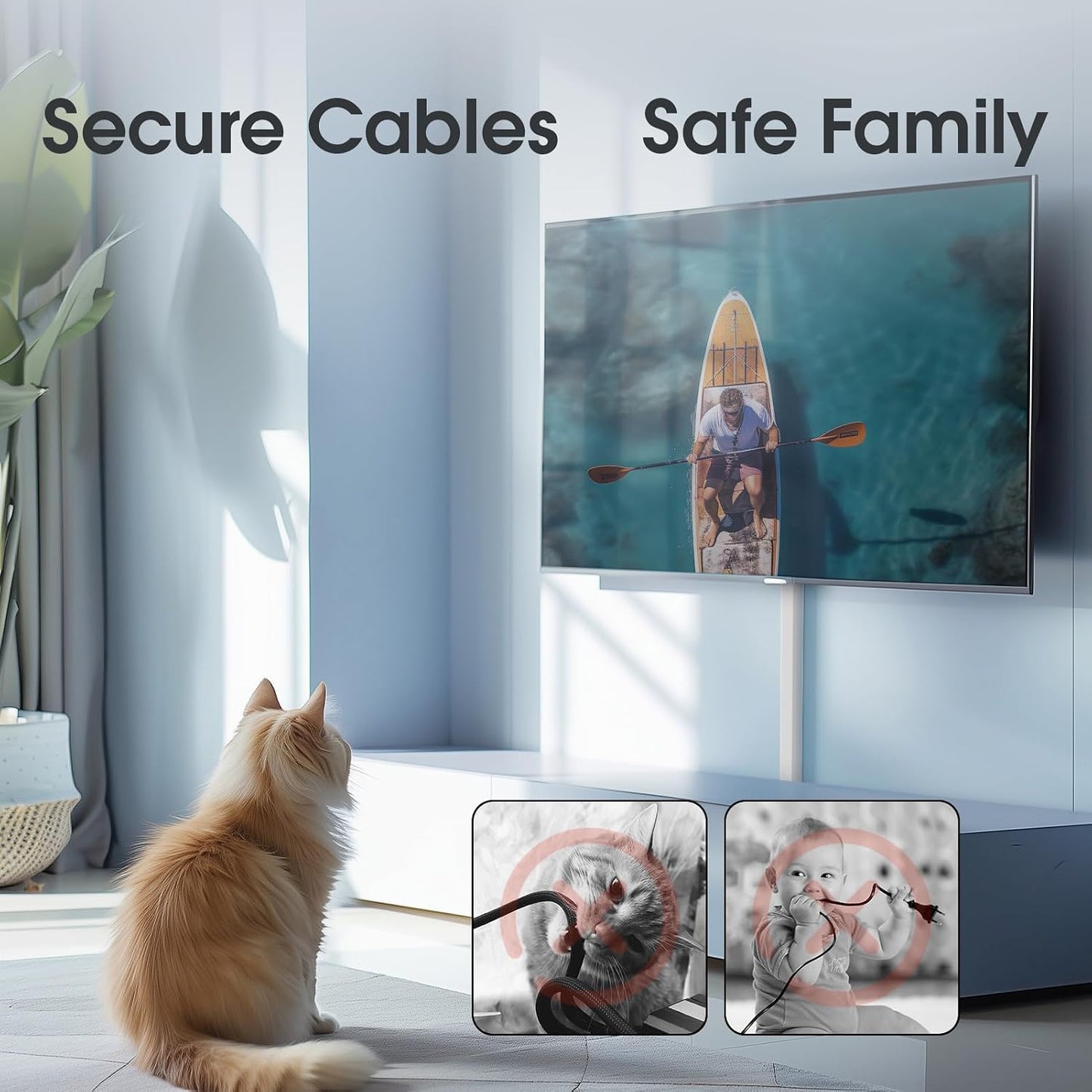 Yecaye 47-Inch Paintable Cable Hider Cover to Conceal TV Cords on Wall NEW