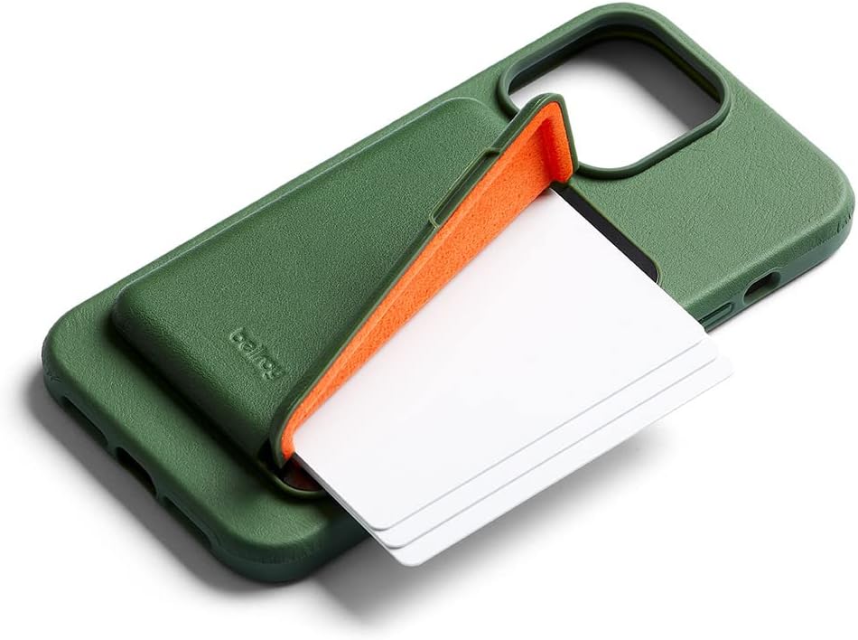 Bellroy Evergreen Leather Flip & Wallet Case for iPhone 14 Plus - Durable NEW