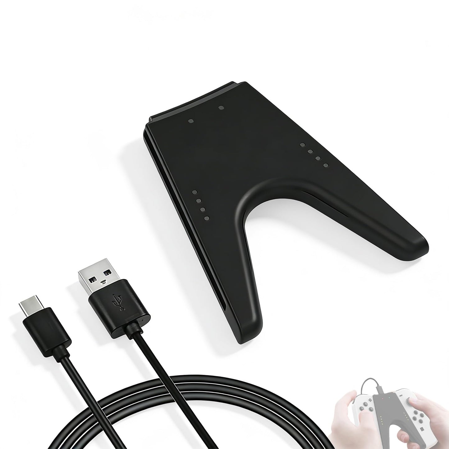Ergonomic Charging Controllers Controller Grip Handle for Nintendo Switch, NEW