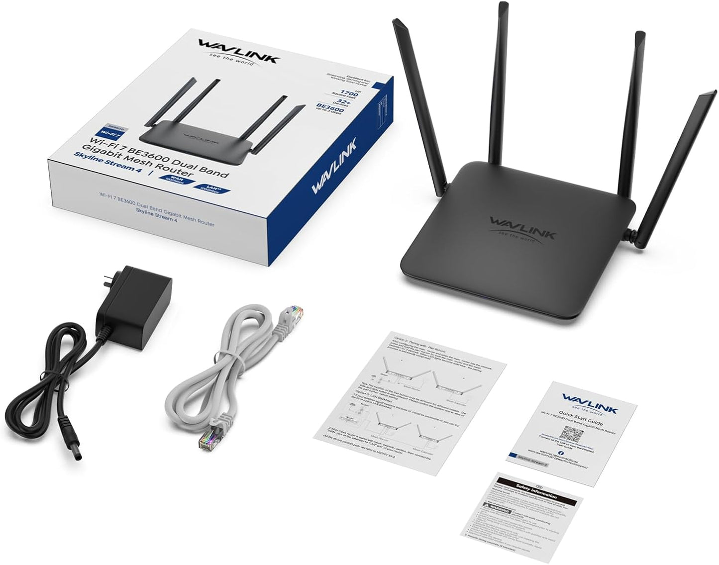 WAVLINK Dual Routers Band WiFi 6 Router with Gigabit Ethernet Ports for DEMO
