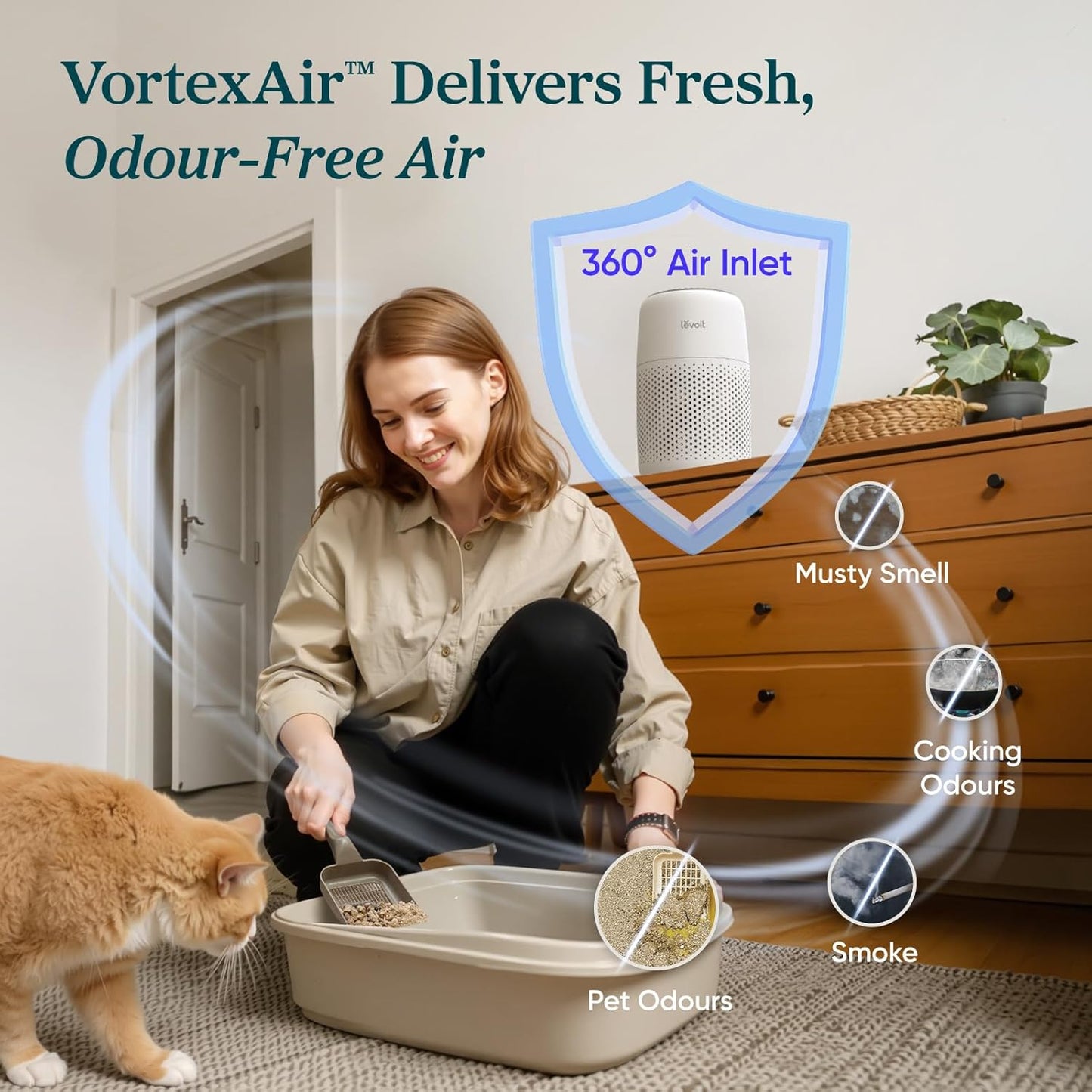Levoit 3-in-1 Air Purifiers Air Purifier HEPA Filter Quiet Bedroom Home DEMO