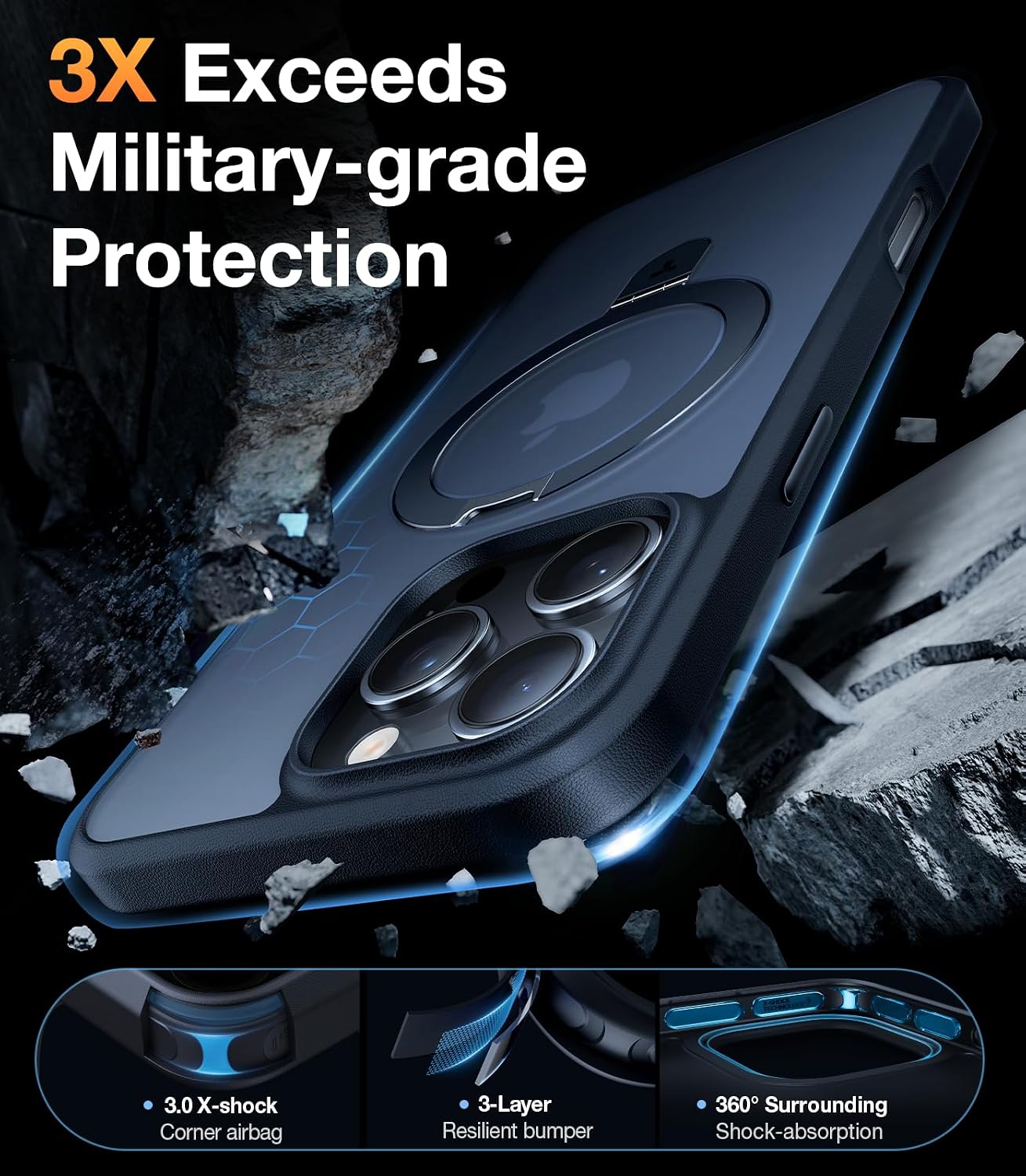 TORRAS Durable Phone Cases Magnetic Protective Case for iPhone 16 Pro - NEW