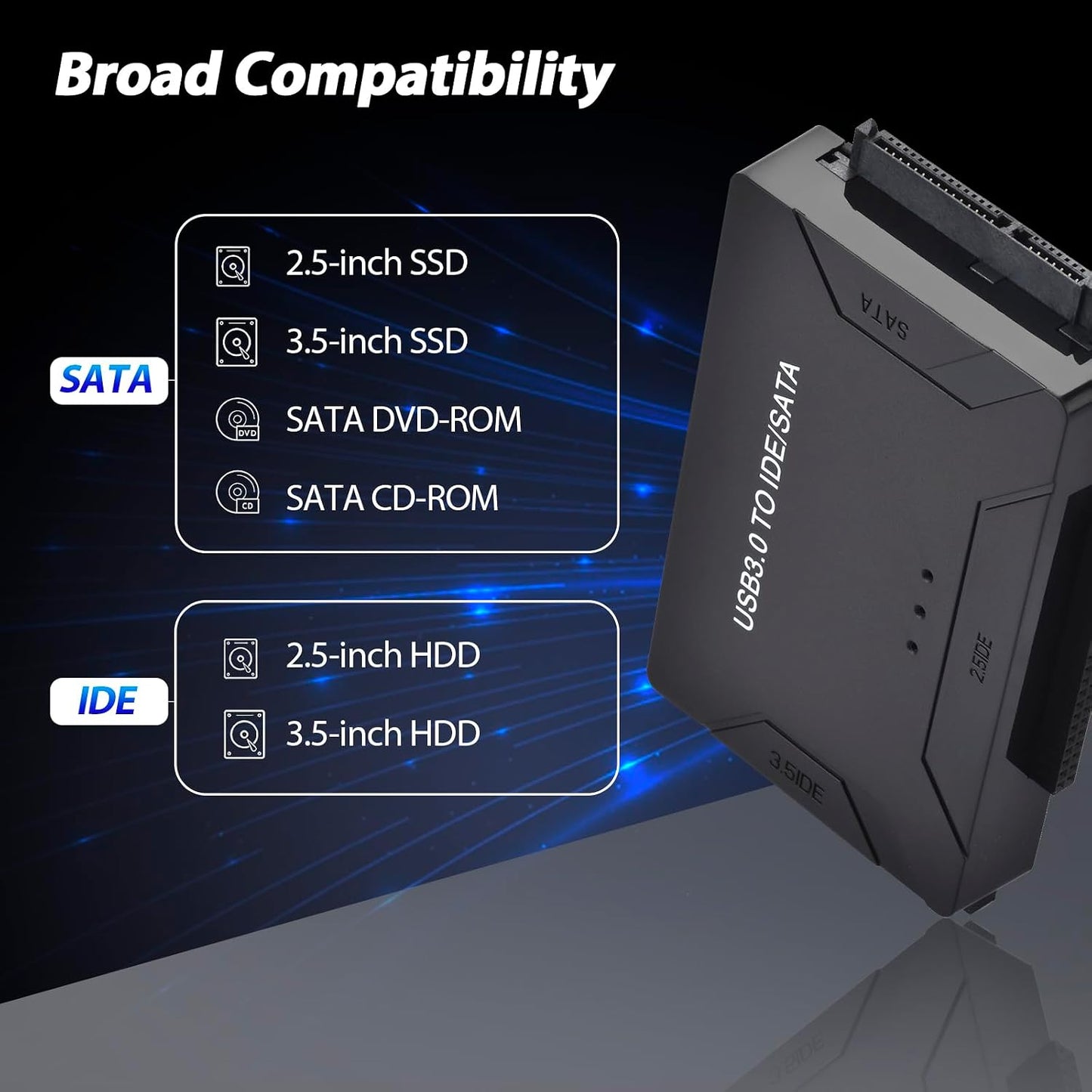 USB 3.0 Enclosures to SATA/IDE Hard Drive Enclosure External Adapter in DEMO