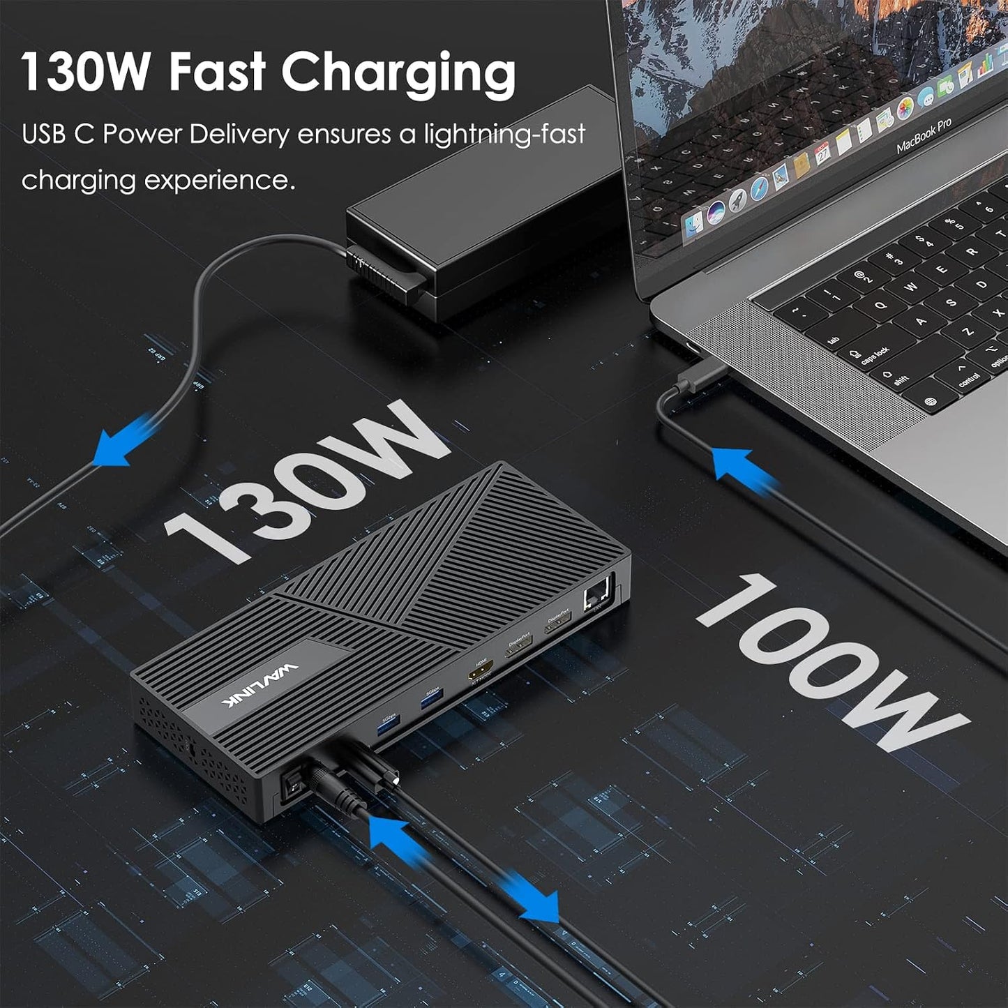 WAVLINK 12-in-1 USB-C Docking Station with 100W Power Delivery, Triple NEW