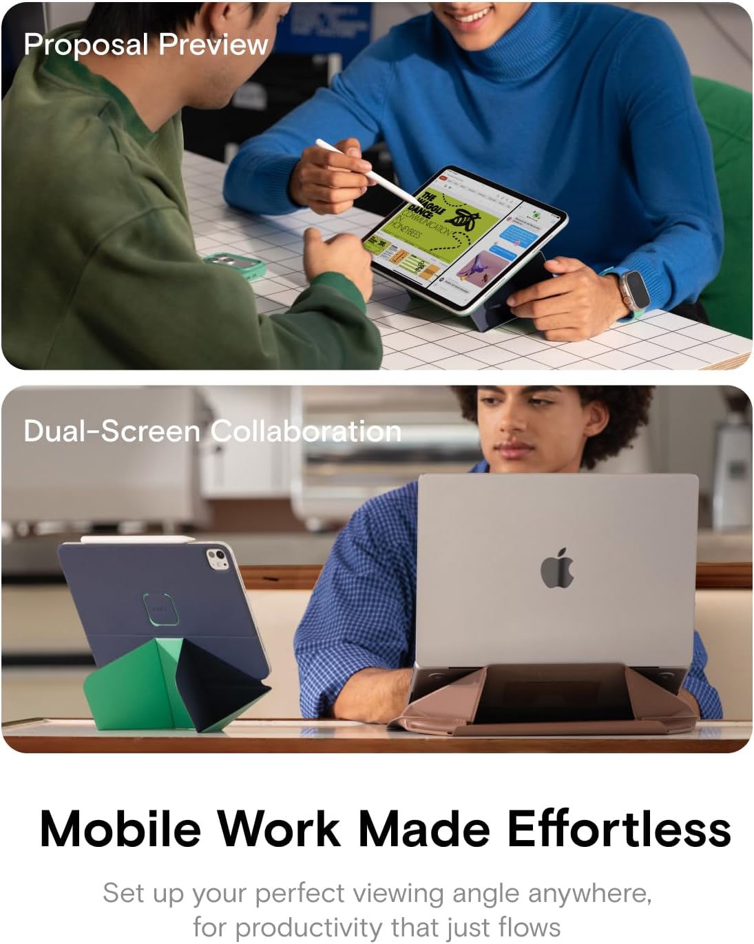 MOFT Folio Cases Case for Latest iPad 10th & 11th Gen, Jet Black - Slim, DEMO