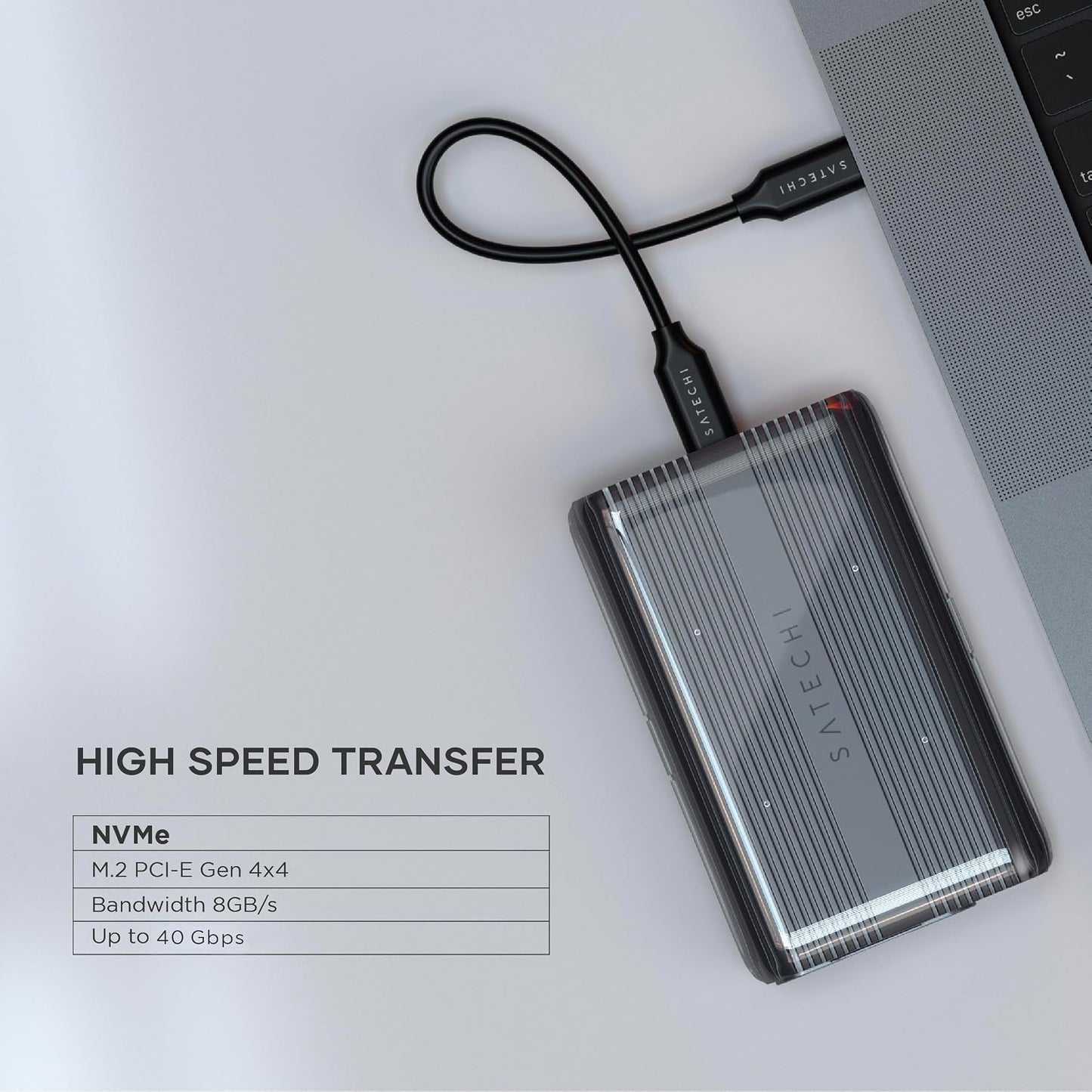 Satechi USB4 Enclosures M.2 NVMe SSD Pro Enclosure 40Gbps High-Speed Data DEMO
