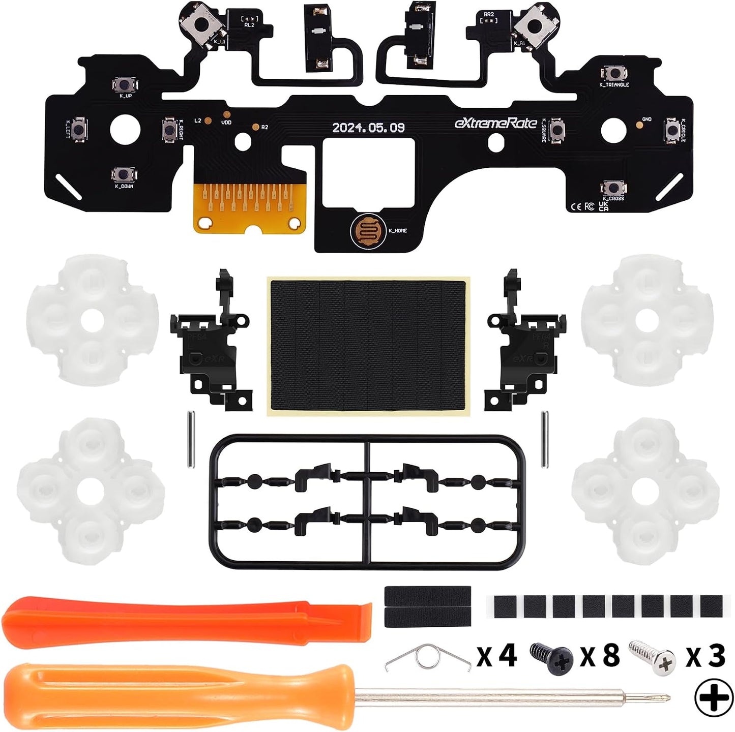 eXtremeRate Clicky Kit V2 Black Accessory for PS5 Controller NEW