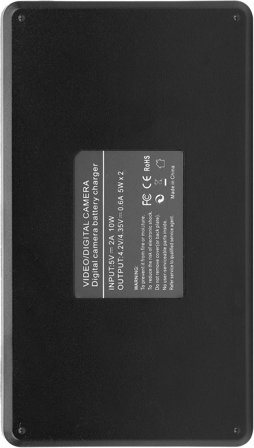 Dual LCD Digital Camera Battery Charger Portable Black for DSLR Cameras DEMO