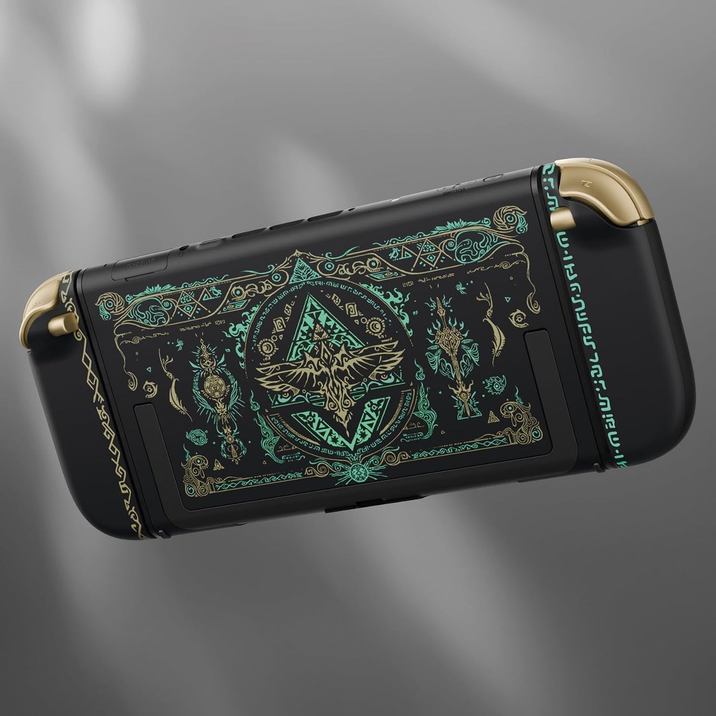 eXtremeRate Glow Gaming Accessories in Dark Black Totem Replacement DEMO