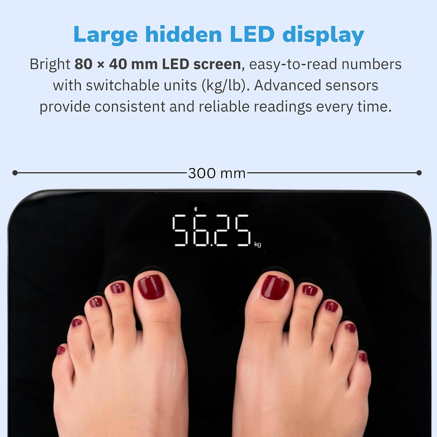 Origin Medical Premium Black Digital Bathroom Body Weight Scale for Home DEMO