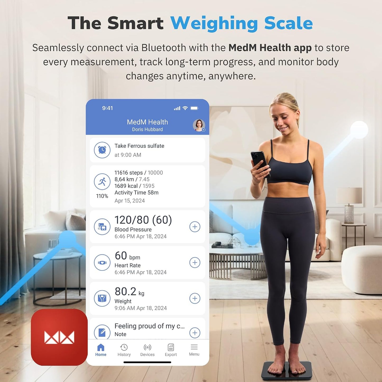 Origin Medical Premium Black Digital Bathroom Body Weight Scale for Home DEMO