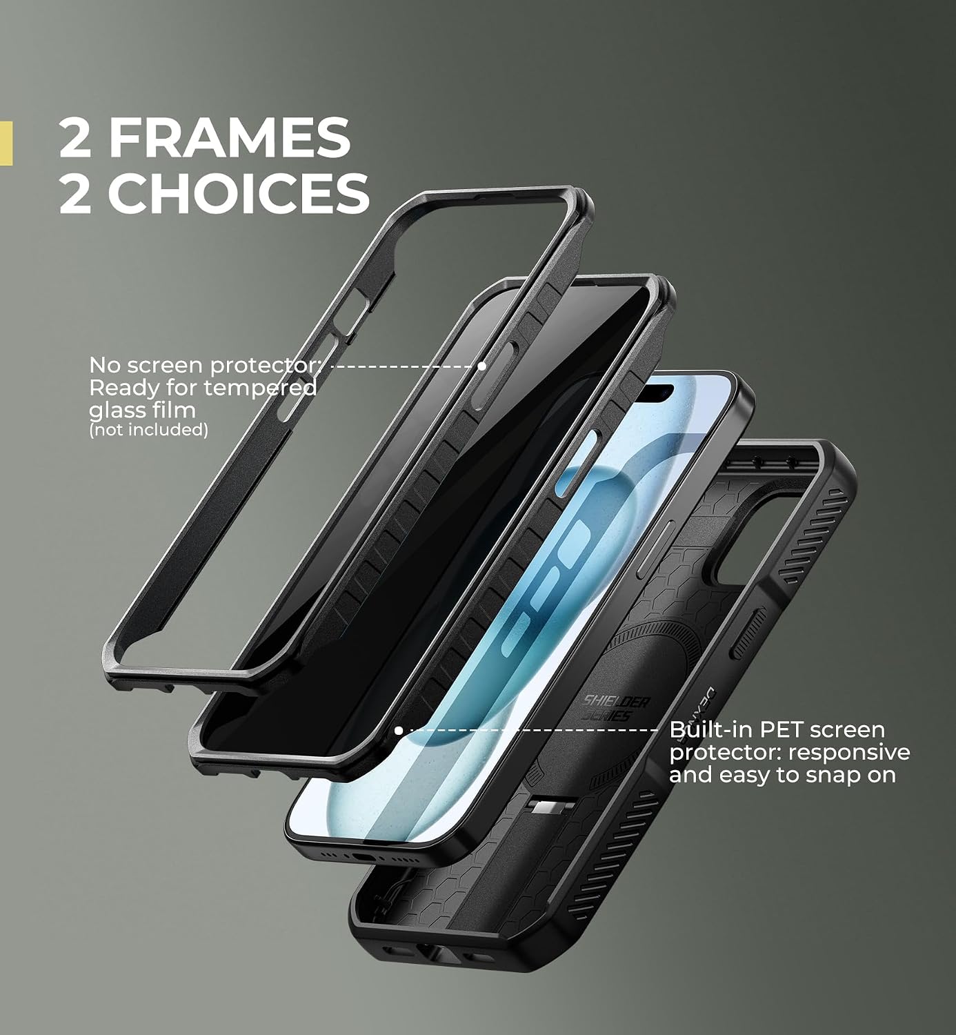 Dexnor iPhone 15 Privacy Black Slide Camera Cover Adjustable Phone Case DEMO