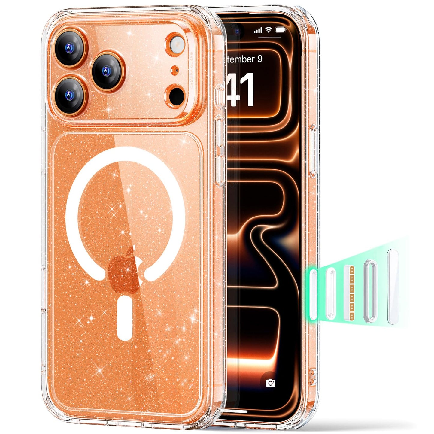 ESR Clear Shimmer Protective Phone Case for iPhone 17 Pro Max - 6.9" DEMO