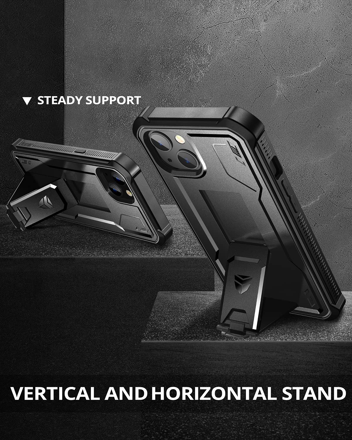 Dexnor Black iPhone 13/14 Case with Built-in Screen Protector - Protective DEMO