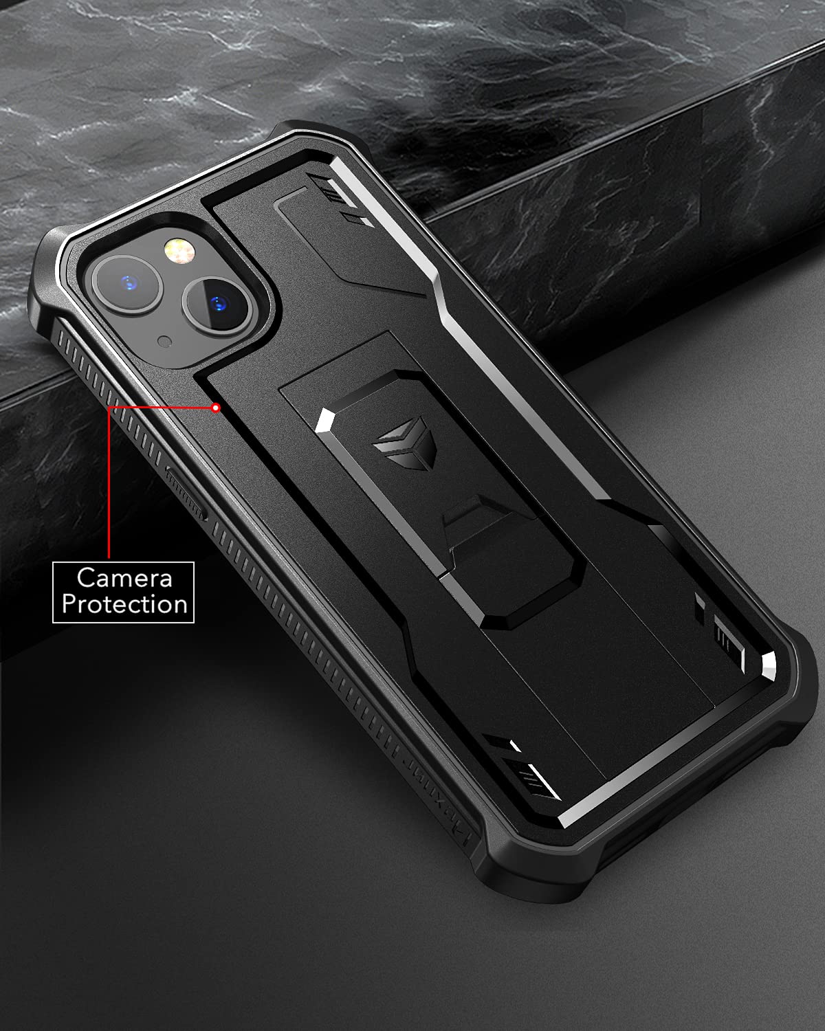 Dexnor Black iPhone 13/14 Case with Built-in Screen Protector - Protective DEMO