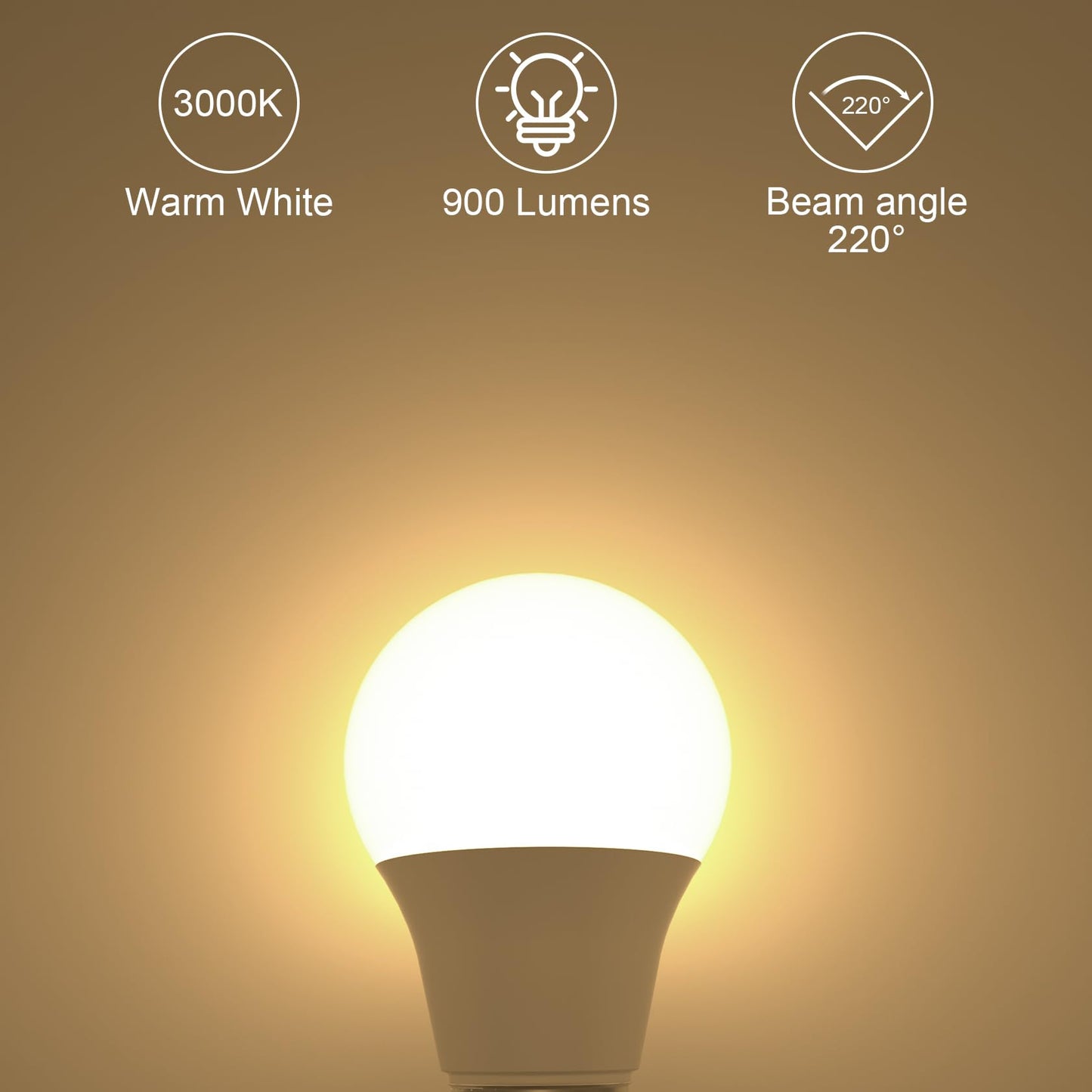 E27 LED LED Bulbs Bulb 9W=60W 900LM Warm White 3000K Bright Energy DEMO