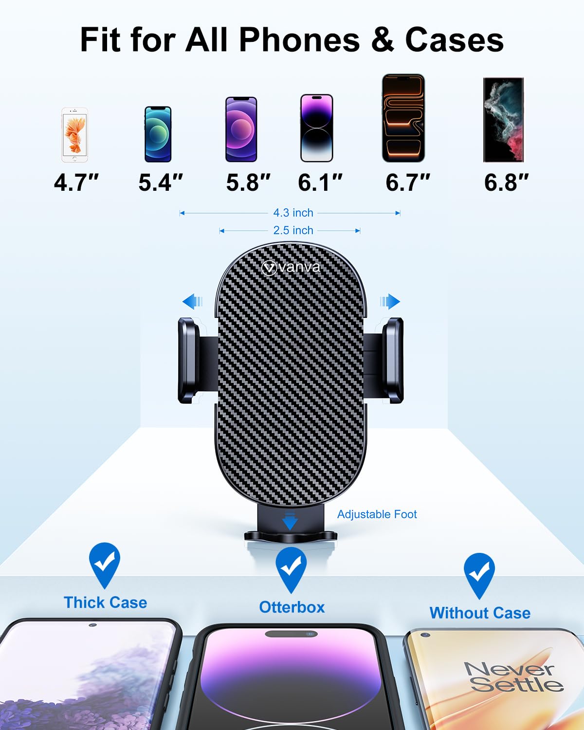 vanva Dash-Mounted Phone Holder for Vehicles - Secure Hands-Free Driving DEMO