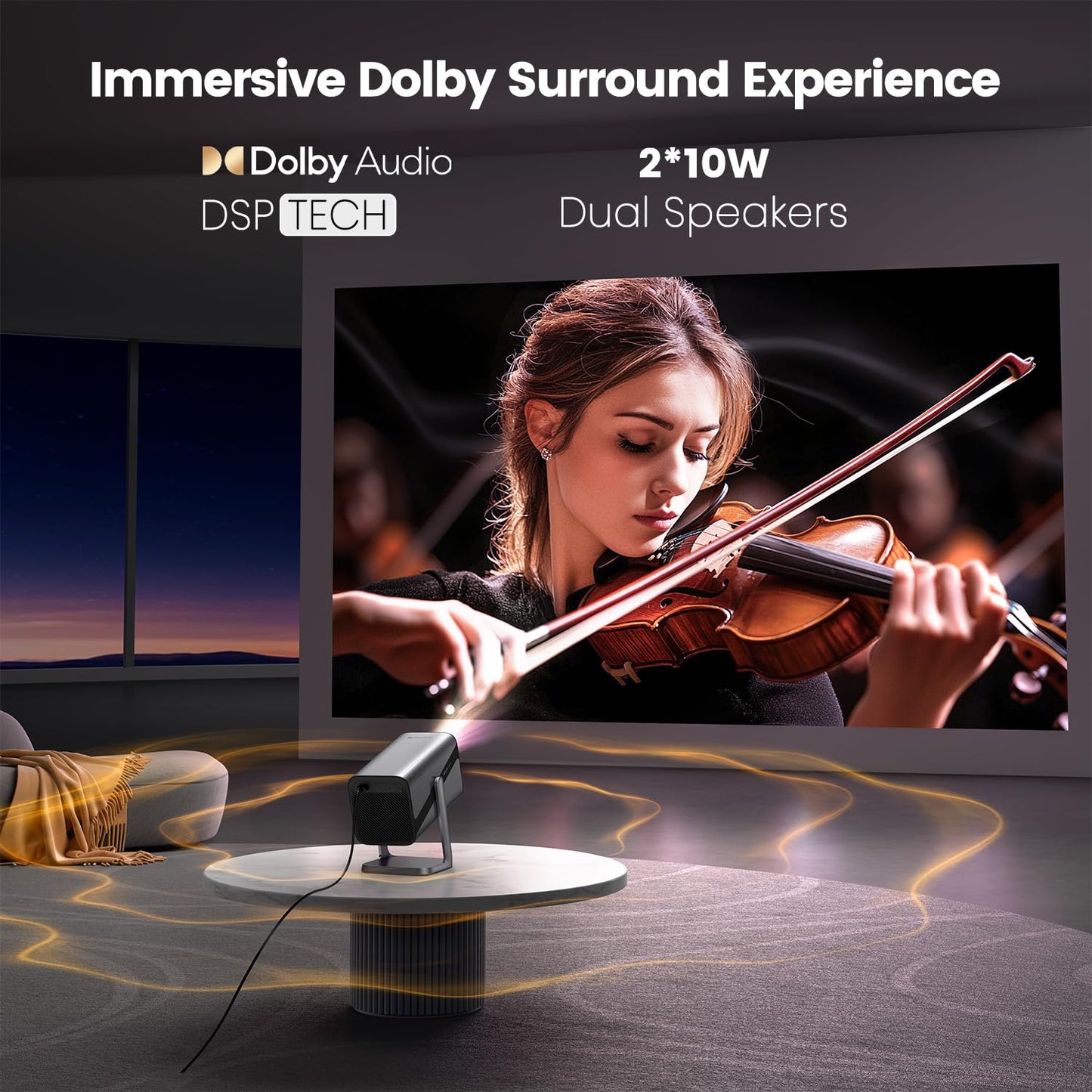 iWIMIUS 4K Projectors Smart Projector with Auto Focus and Dolby Audio for Home