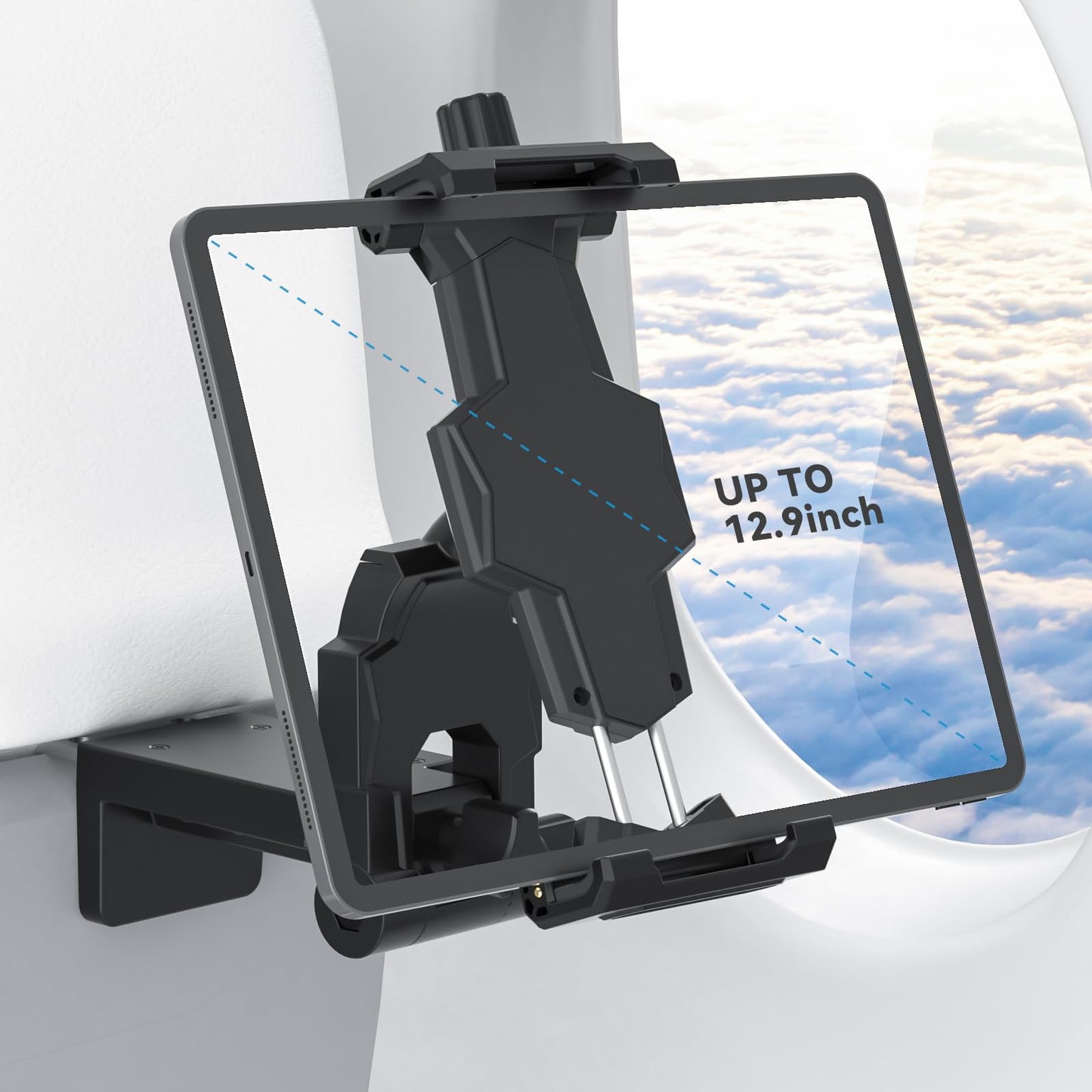 KDD Adjustable Stands Tablet Holder Stand for Travel, Black - Portable Mount NEW