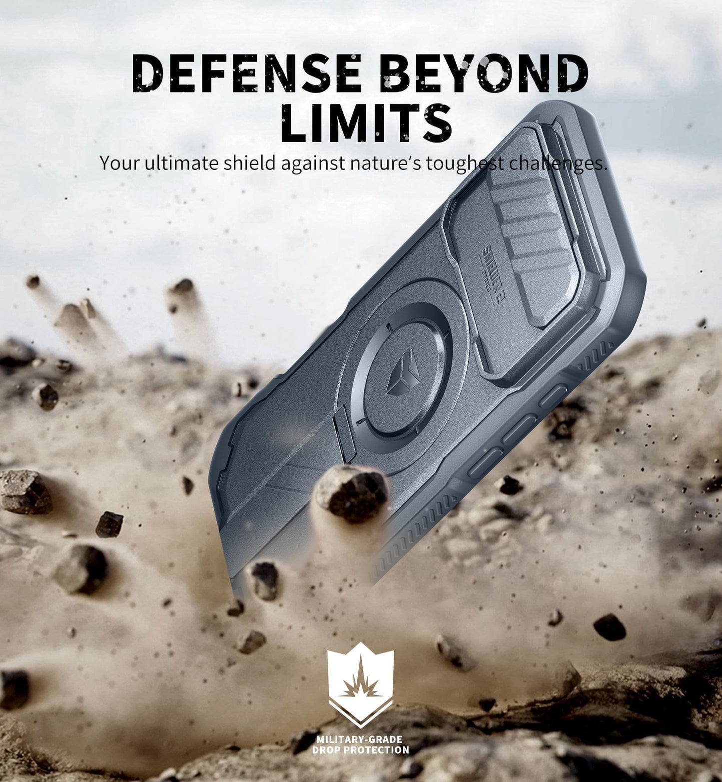 Dexnor Navy Blue iPhone Air Phone Case with Adjustable Kickstand for Size DEMO