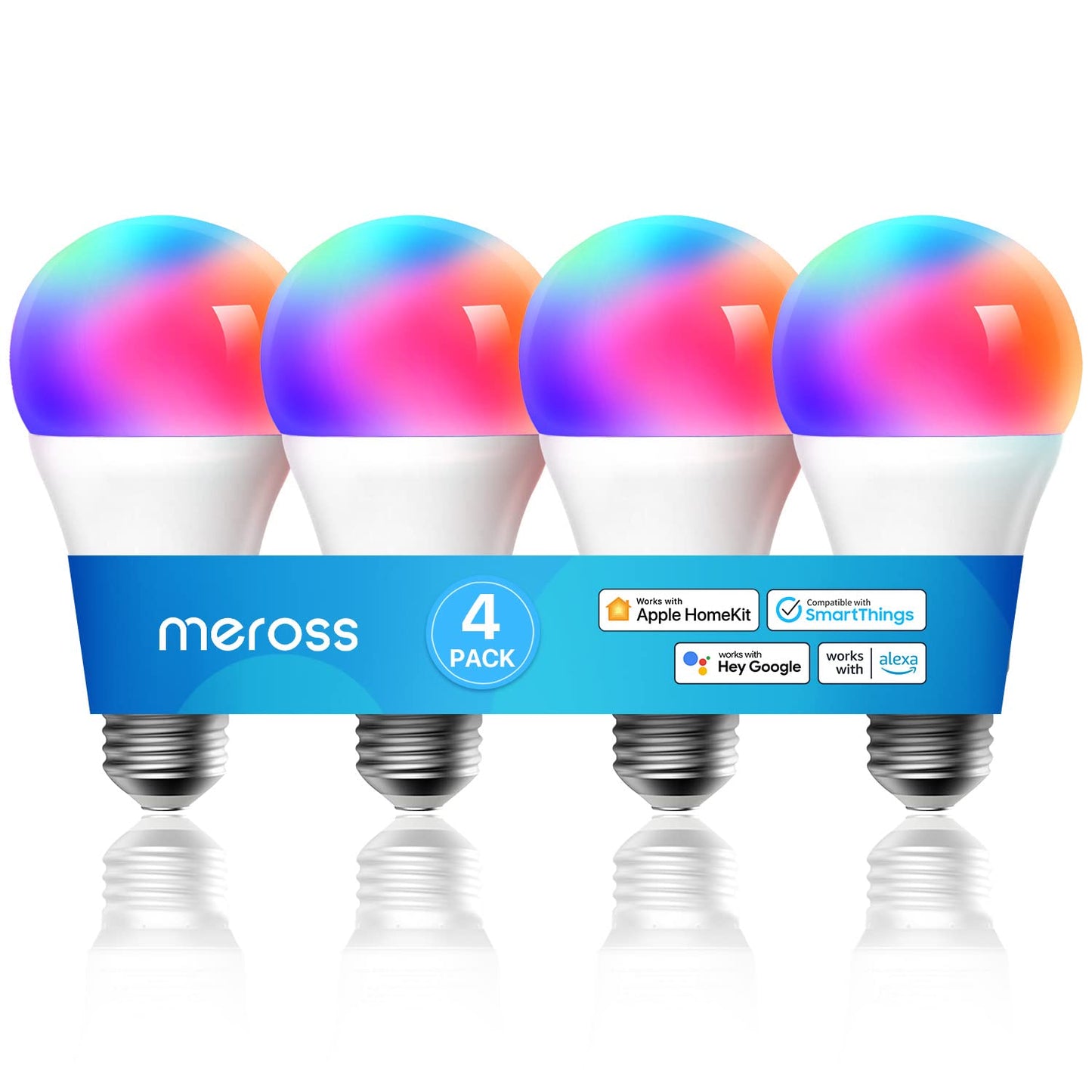 meross Dimmable LED Bulbs RGB LED Bulb, E27 Base, Multicolor Polycarbonate DEMO