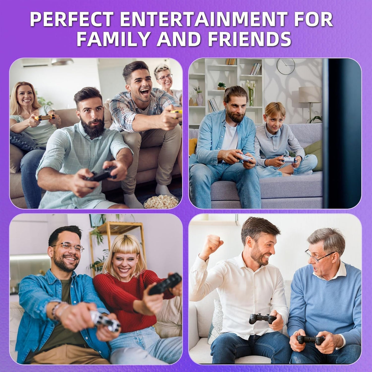 4K White Gaming Console with 64GB Storage, Wireless Controller for Gamers NEW