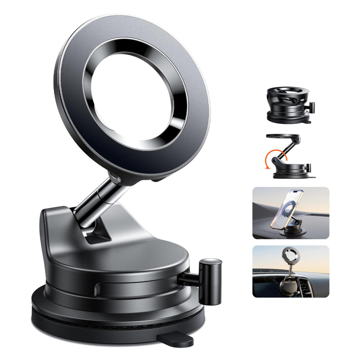 LISEN Magnetic Dash-Mounted Holders Car Phone Mount Holder, Strongest NEW