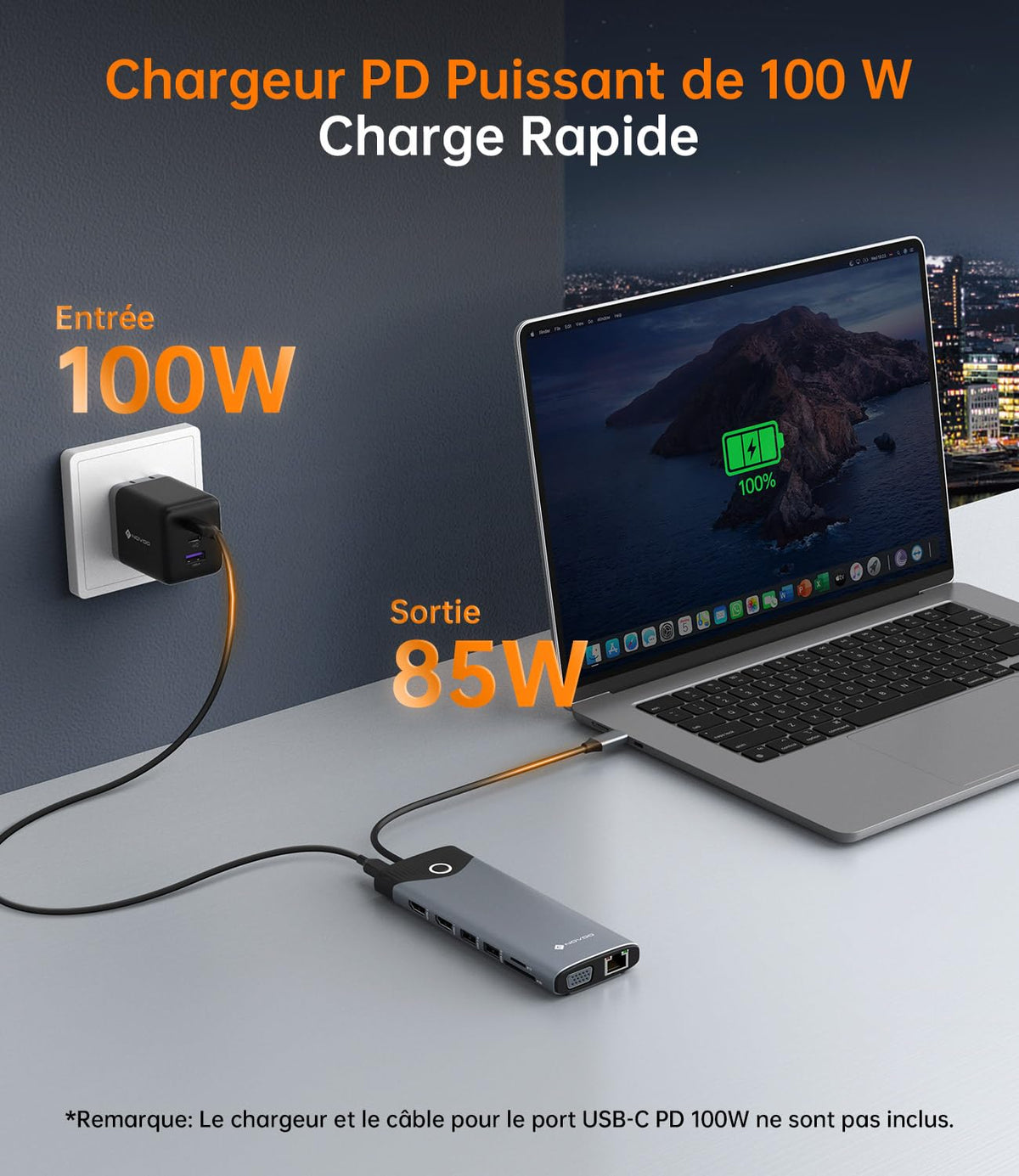 NOVOO TM15H 15-in-1 USB-C Docking Station HDMI 4K Silver Triple Display NEW