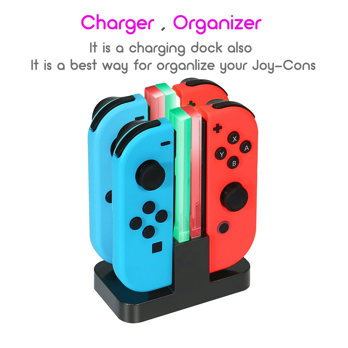 INNVO Power Gaming Accessories Dock 4 in 1 Switch Joycon Controller DEMO