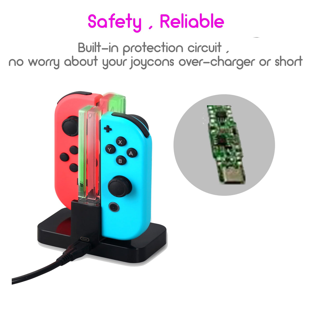 INNVO Power Gaming Accessories Dock 4 in 1 Switch Joycon Controller DEMO