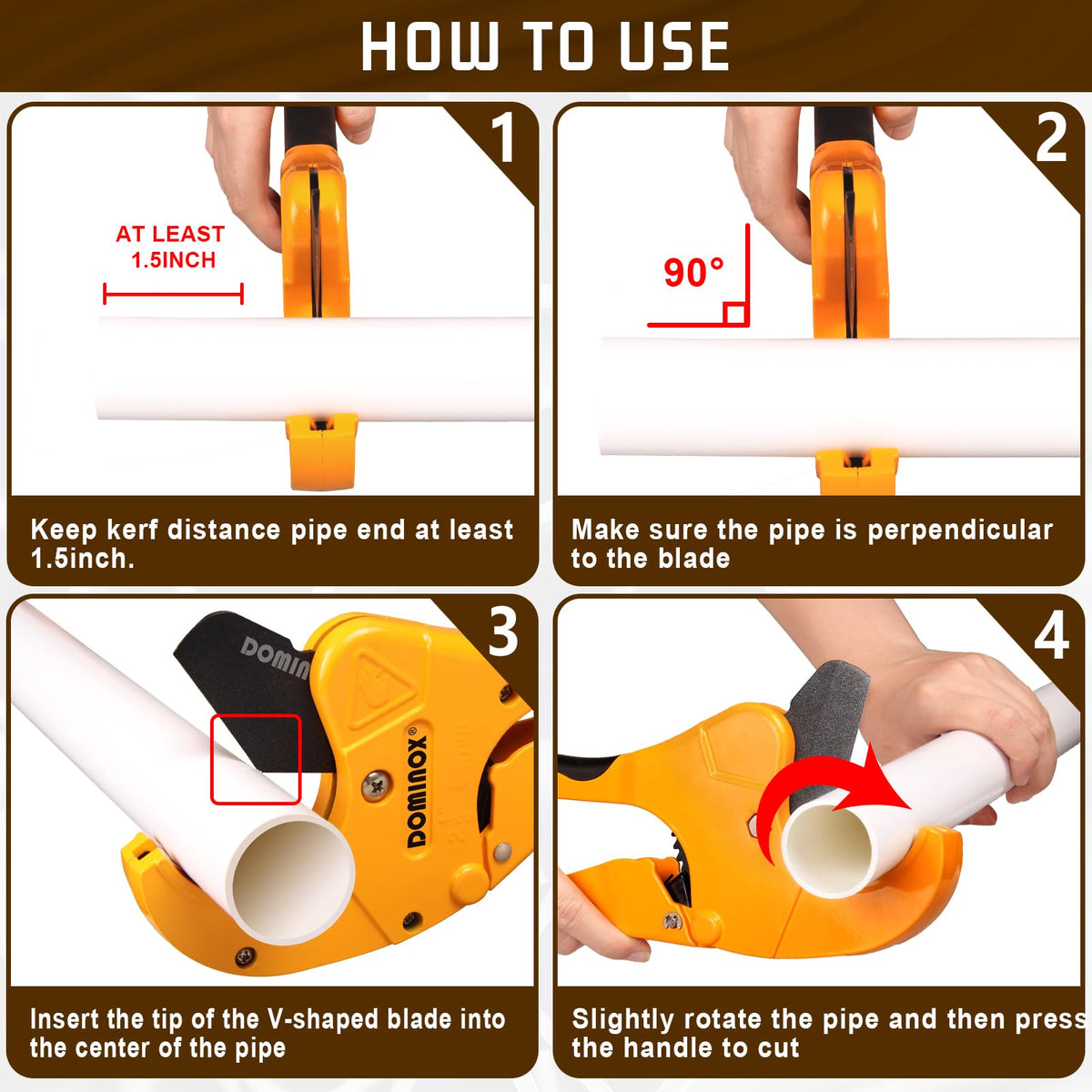 2-1/2" Yellow PVC Pipe Cutter Hand Tool | 64mm Professional Grade DEMO